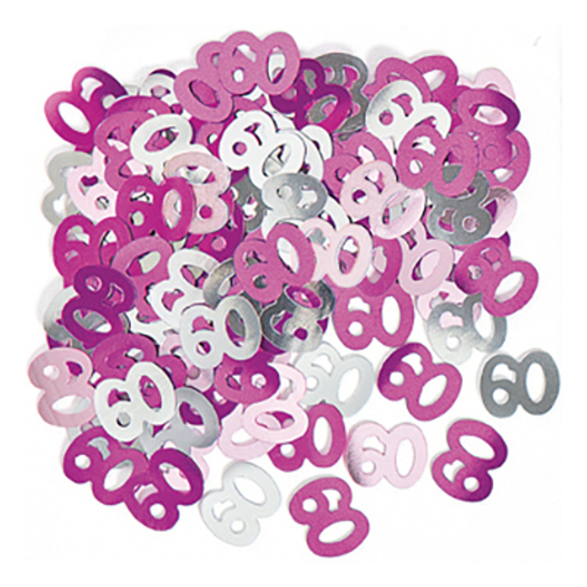 Konfetti Pink/Sølv 60 - 14 gram