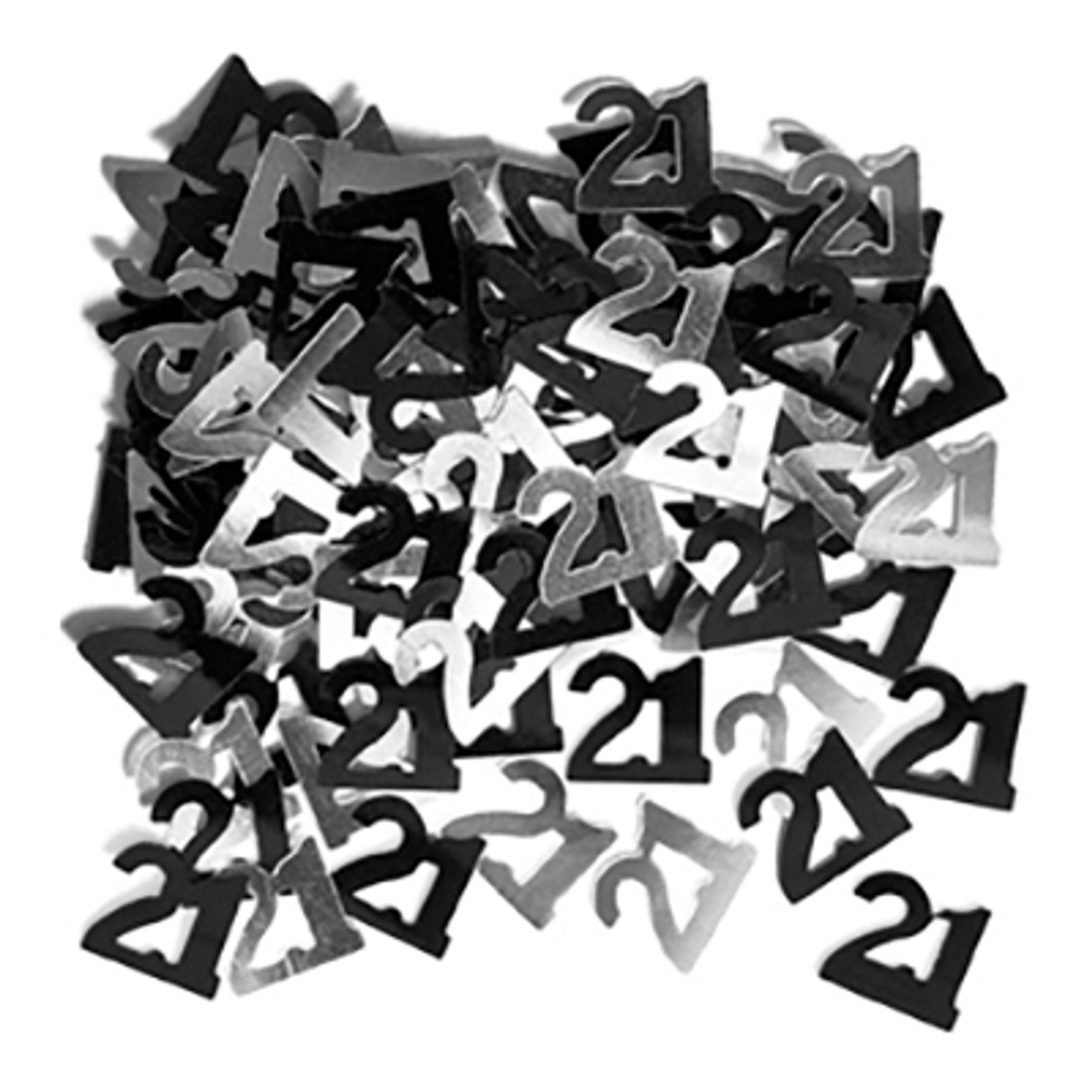 Konfetti Sort/Sølv 21 - 14 gram