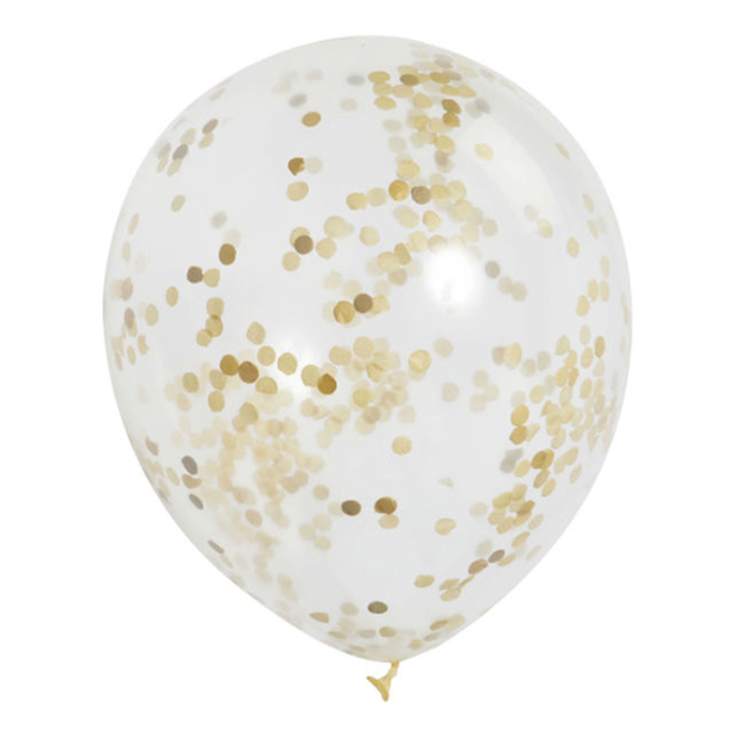 Konfettiballoner Guld - 6-stk