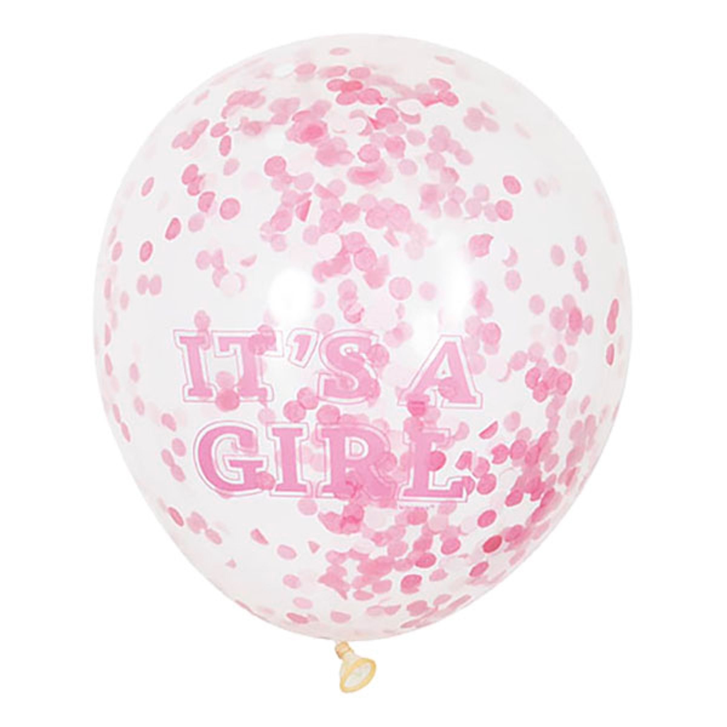 Konfettiballoner It's a Girl - 6-stk