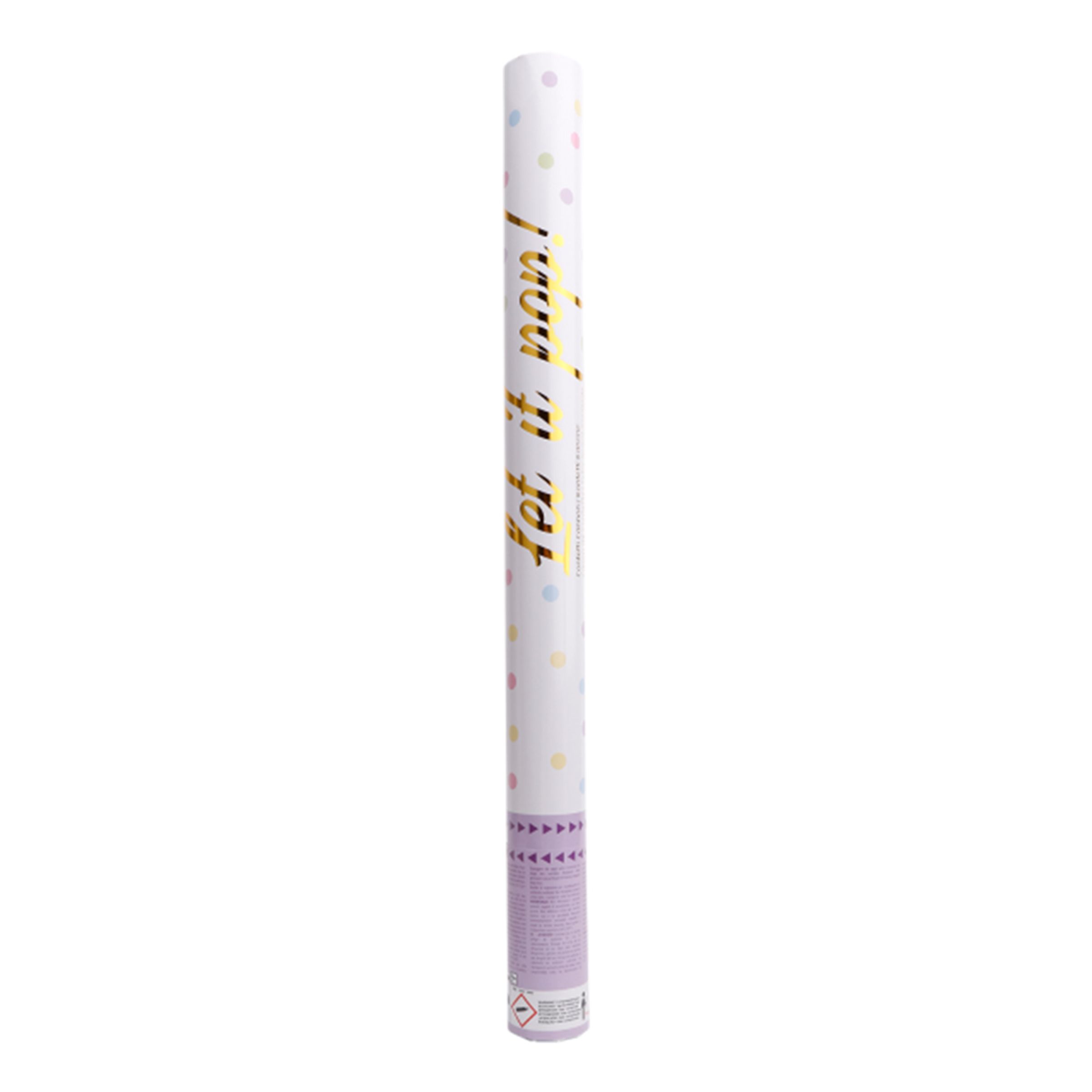 Konfettikanon Flerfarvet Pastel - 60 cm