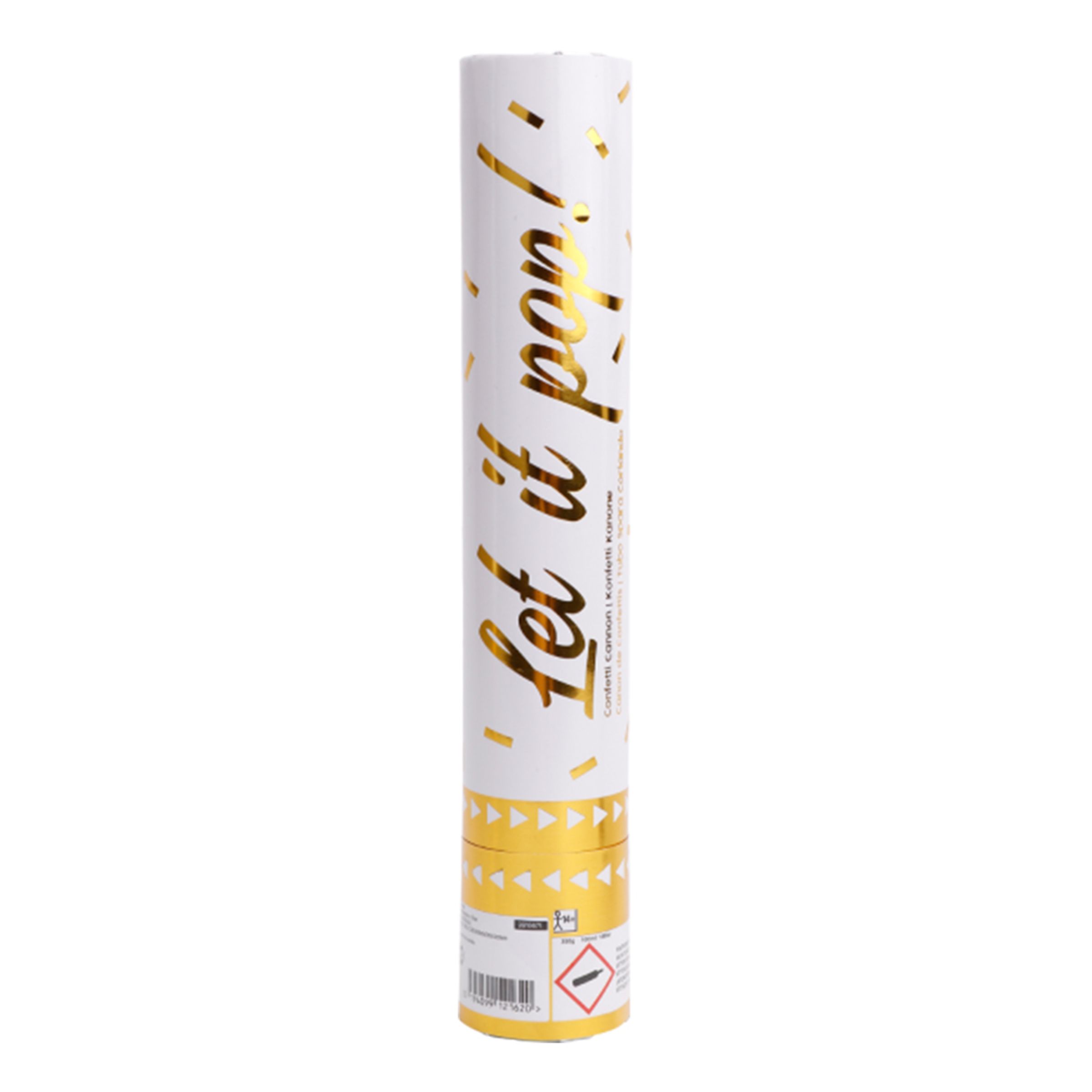 Konfettikanon Guld Metallic - 28 cm