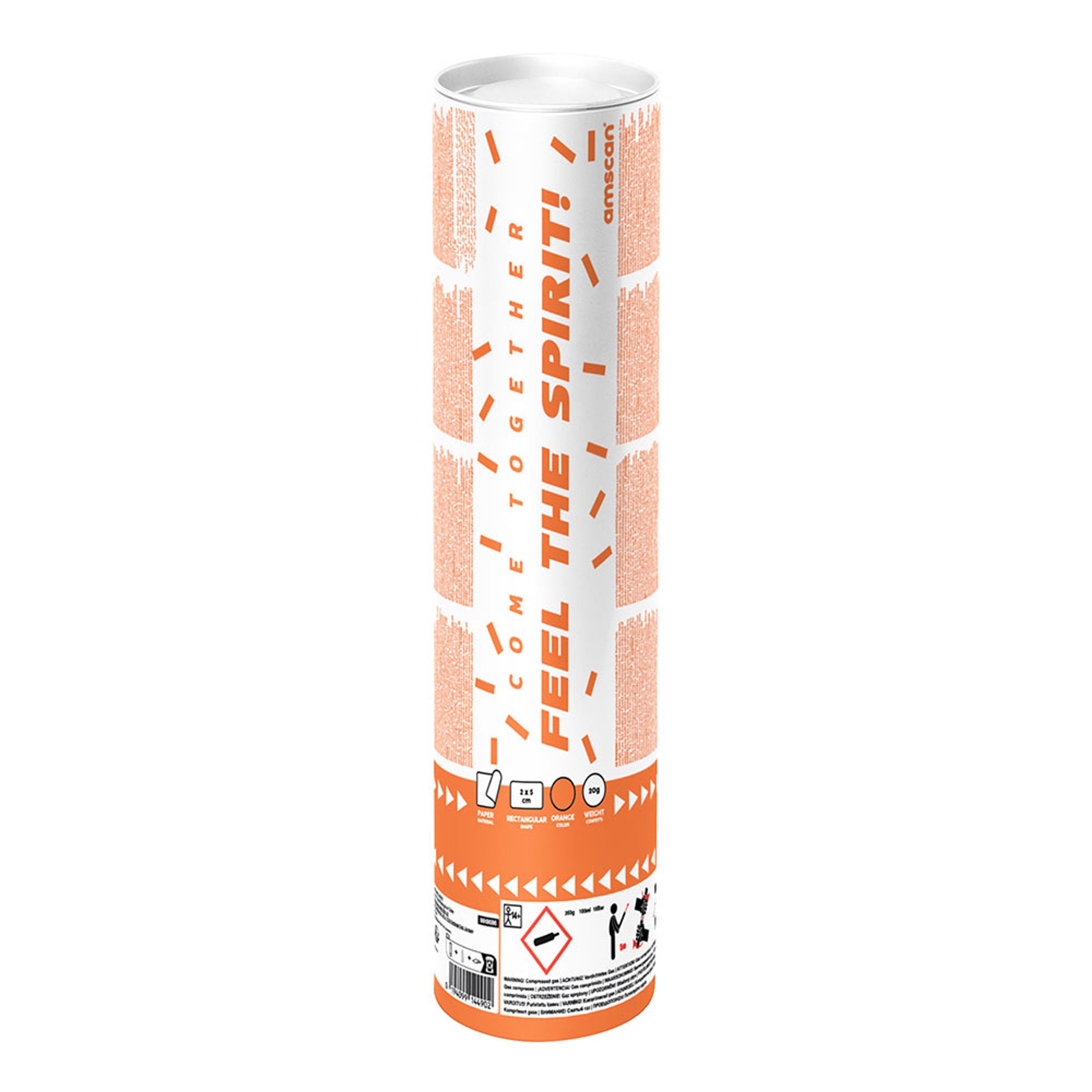 Konfettikanon Papir Orange
