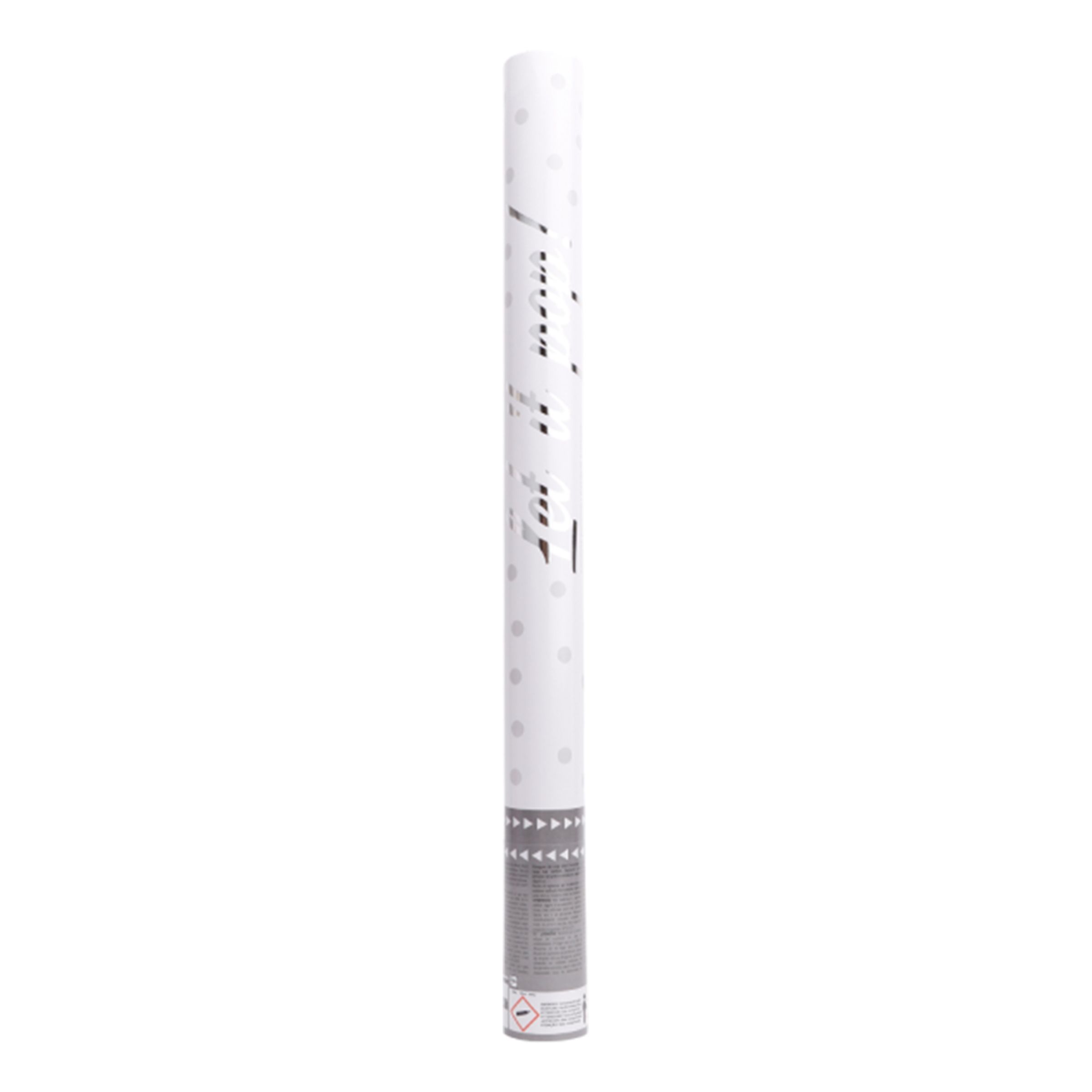 Konfettikanon Hvid - 60 cm