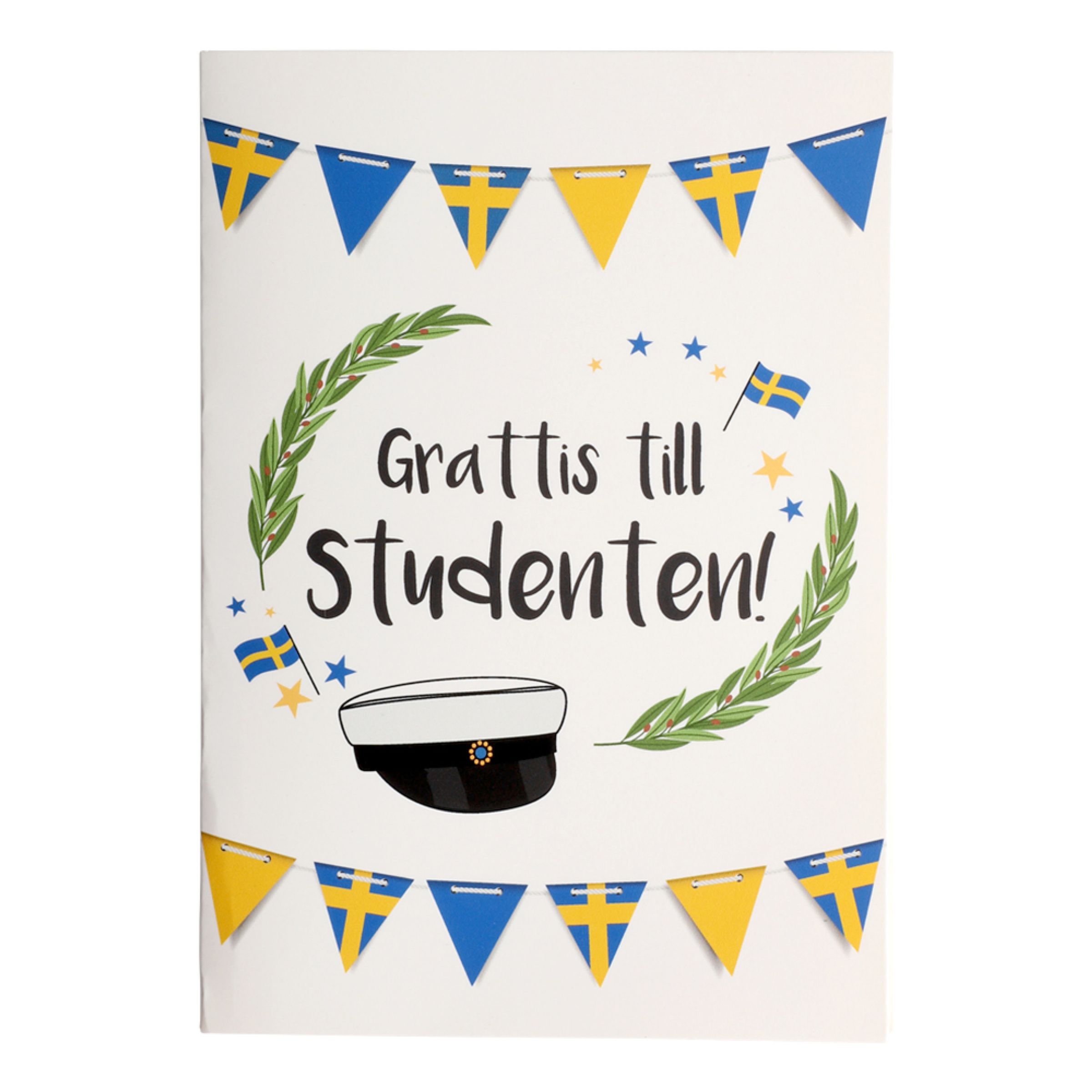 Kort Grattis till Studenten Vimplar | Hem - Festartiklar - Hälsningskort - Gratulationskort | Pryloteket