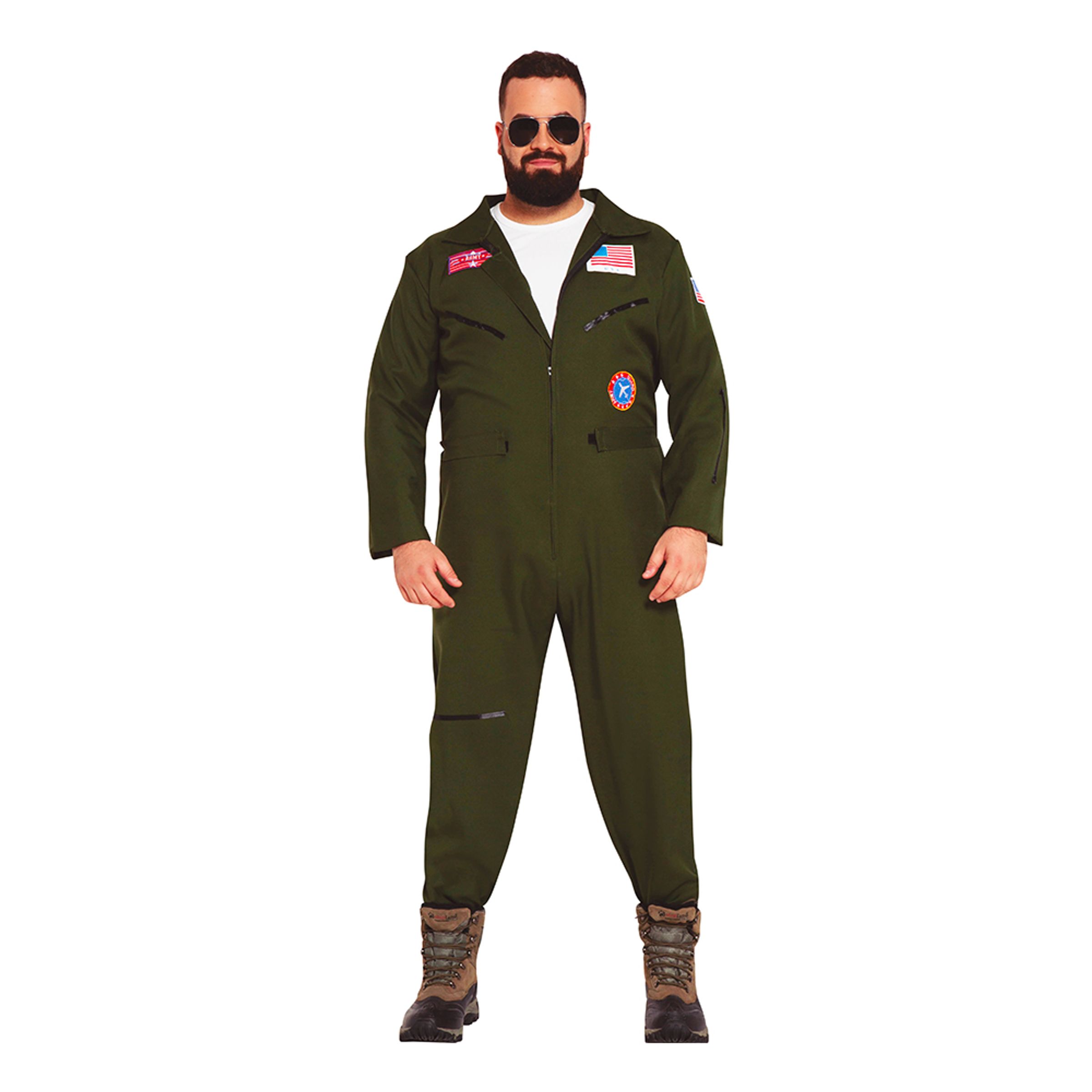 Krigspilot Jumpsuit Maskeraddräkt - X-Large
