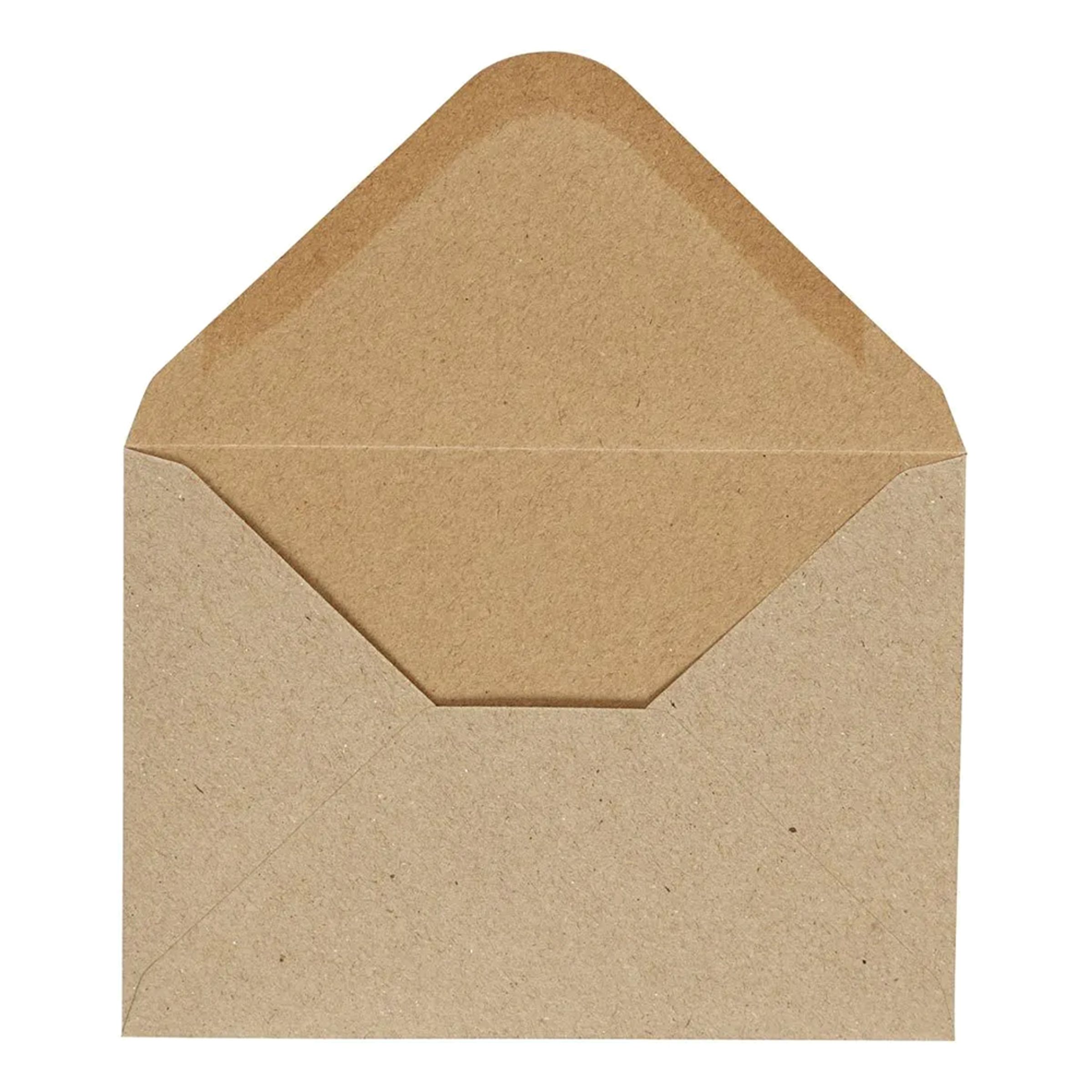 Kuvert, kuvert str. 11,5x16 cm, 110 g, natur, 10stk./ 1 pk.