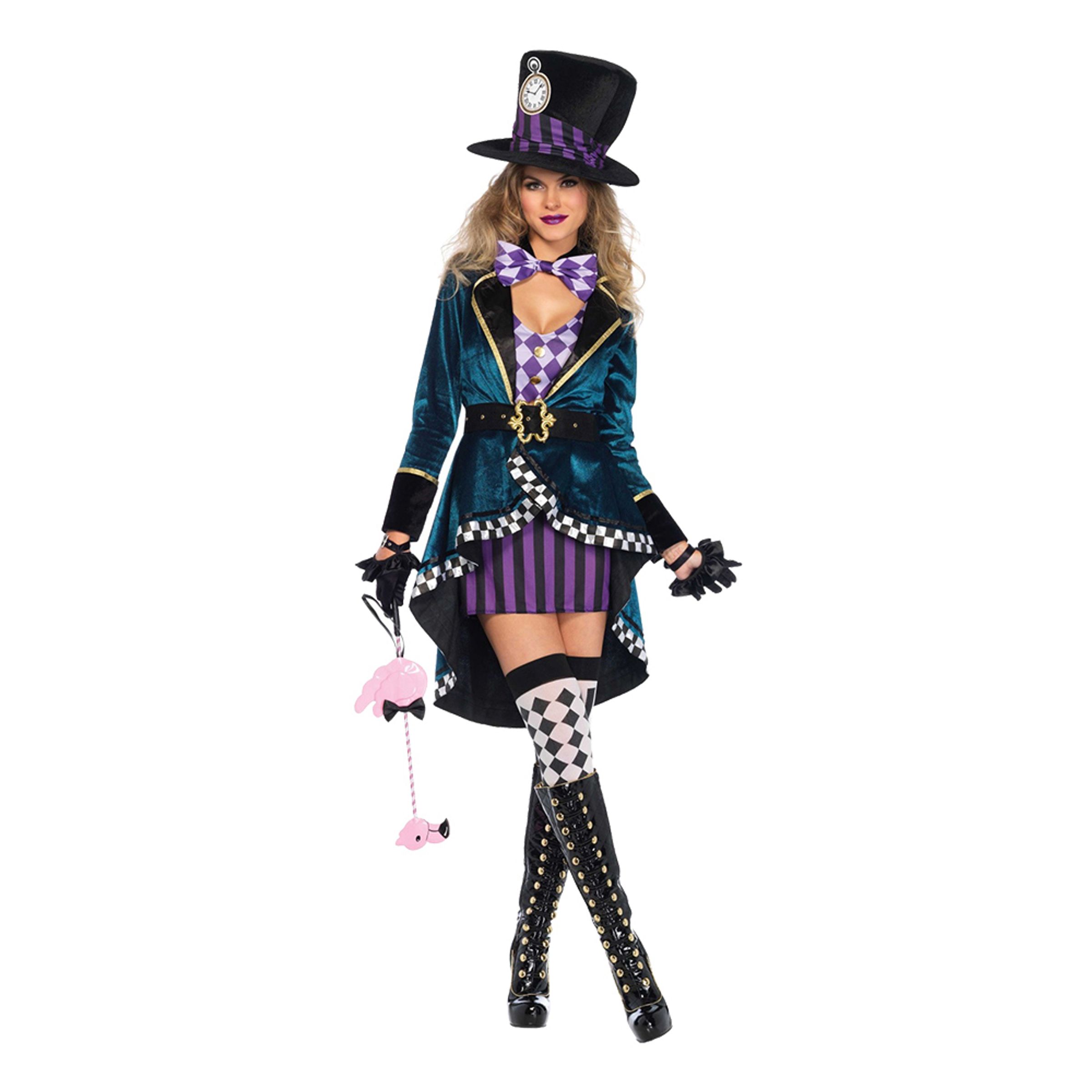 Kvindelig Mad Hatter Kostume Deluxe - Small