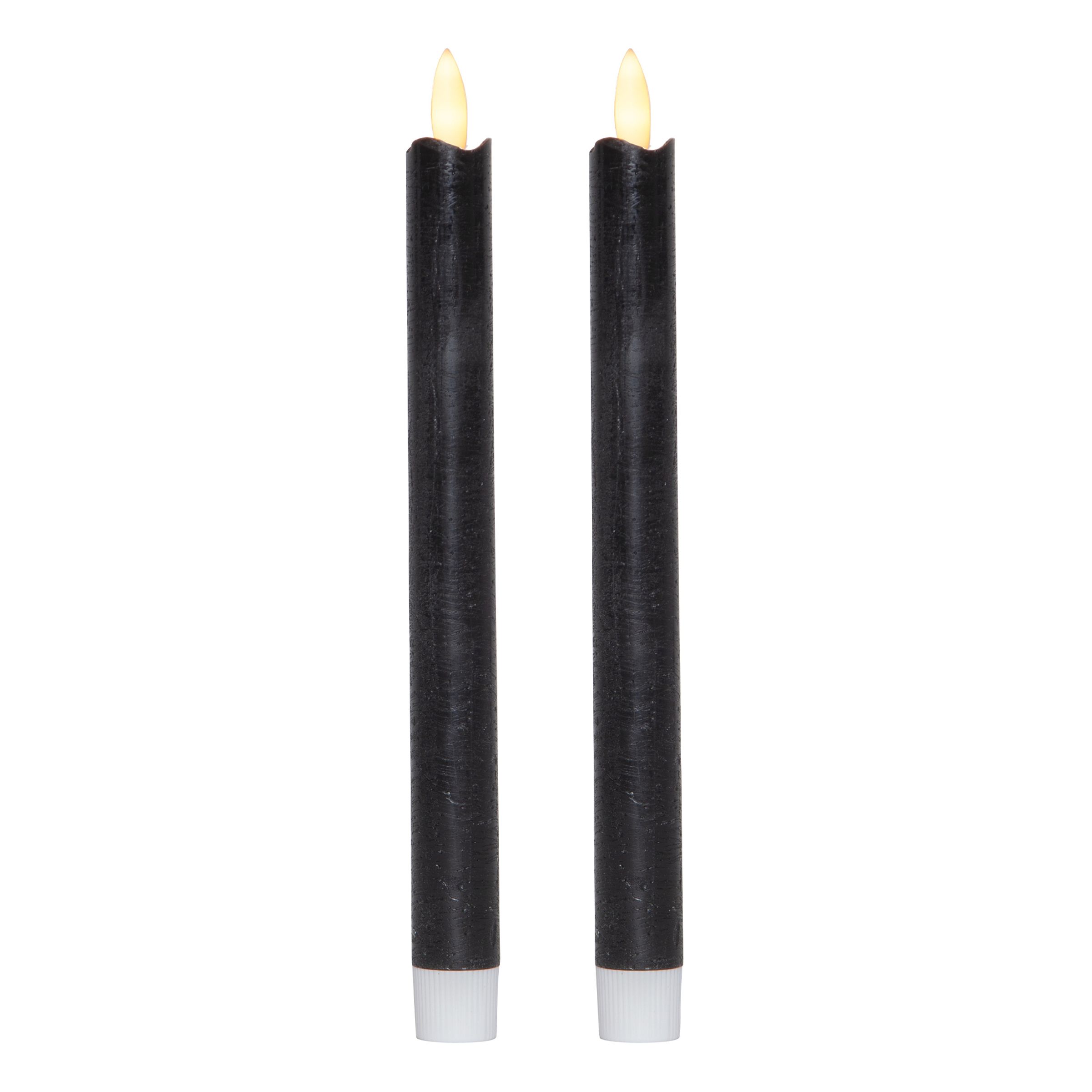 LED Antiklys Lange Rustic Sort - 2-pak