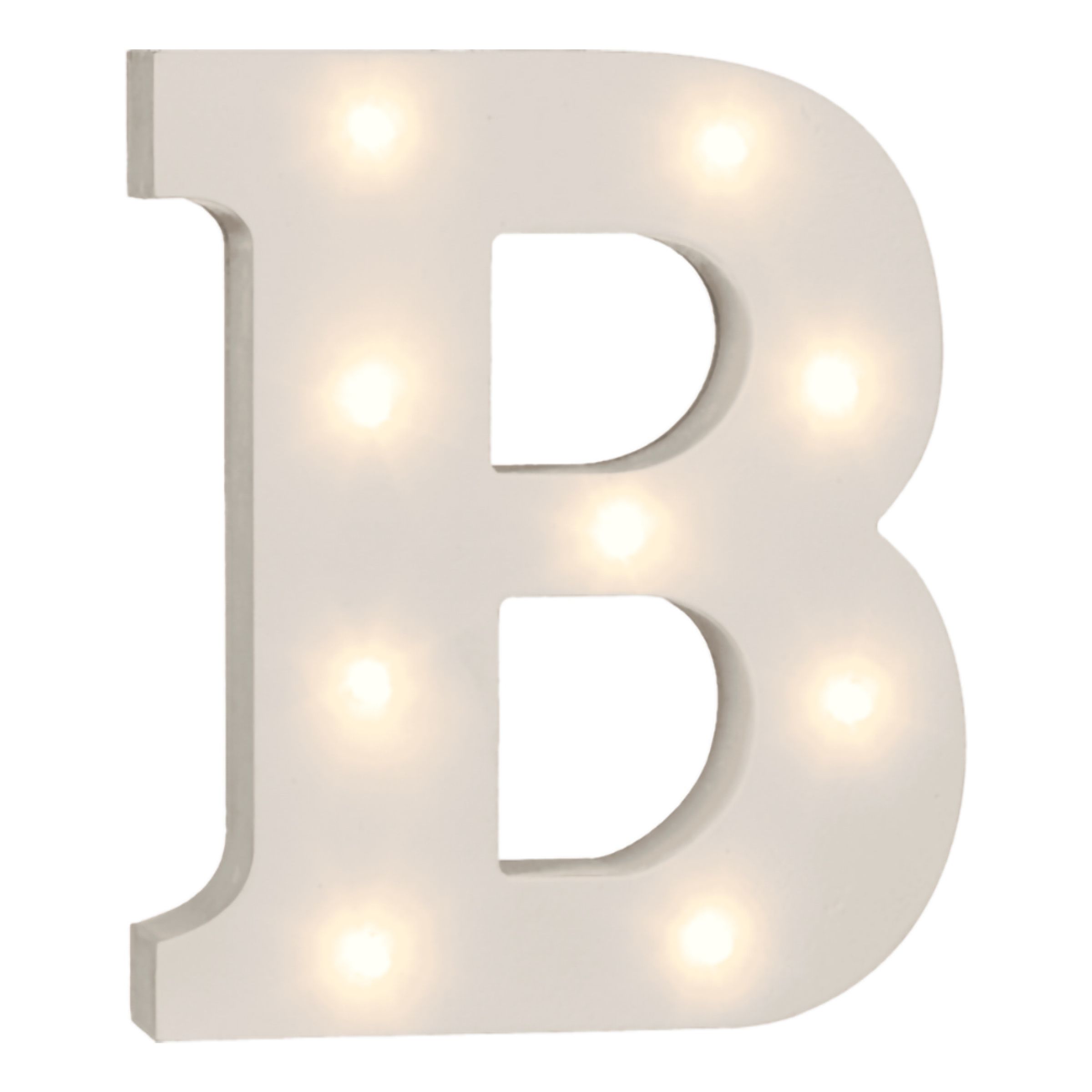 LED-Bokstav i Trä Vit - Bokstav B | Hem - Roliga Prylar - Hem & Hushåll - Till Sovrummet | Pryloteket