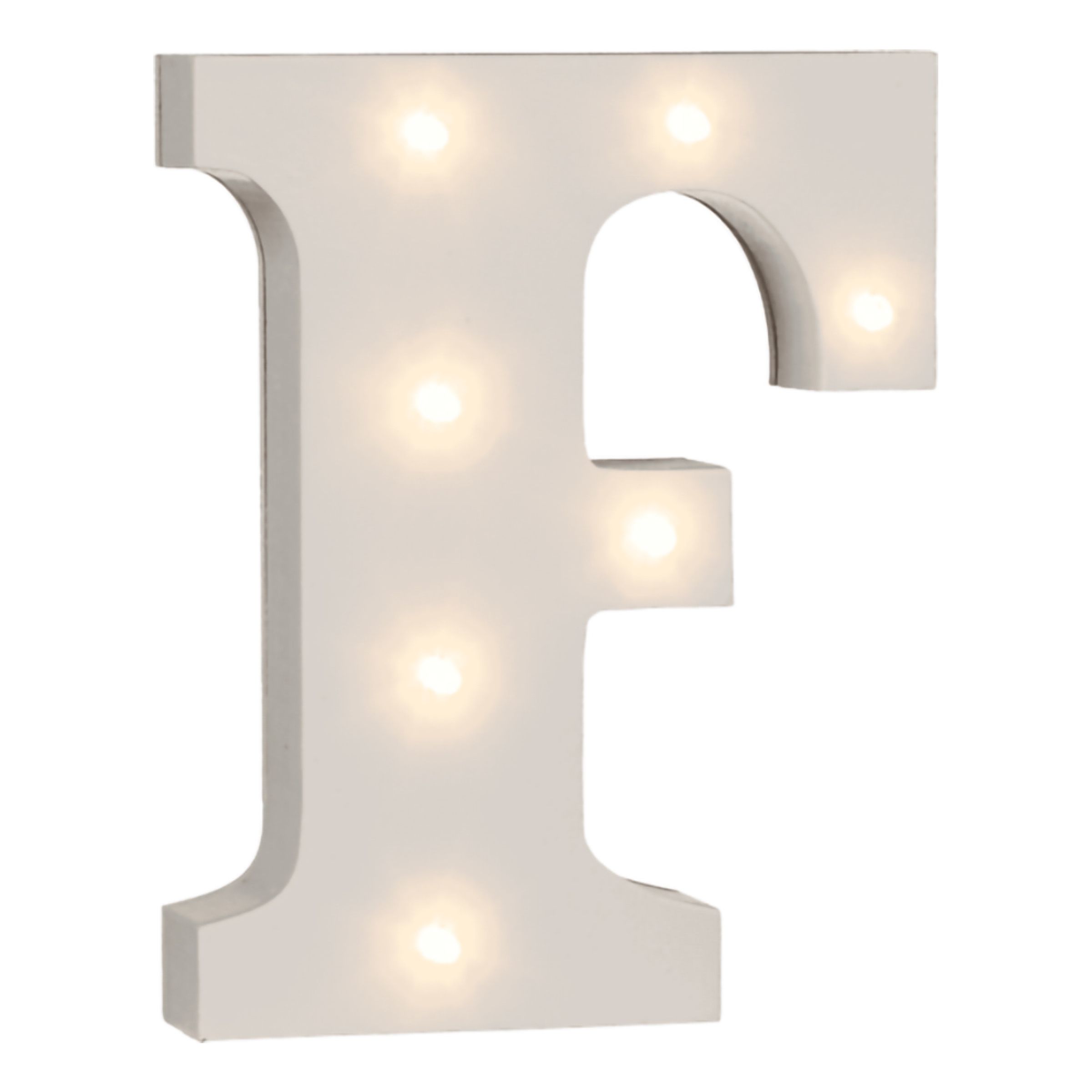 LED-Bokstav i Trä Vit - Bokstav F | Hem - Roliga Prylar - Hem & Hushåll - Till Sovrummet | Pryloteket