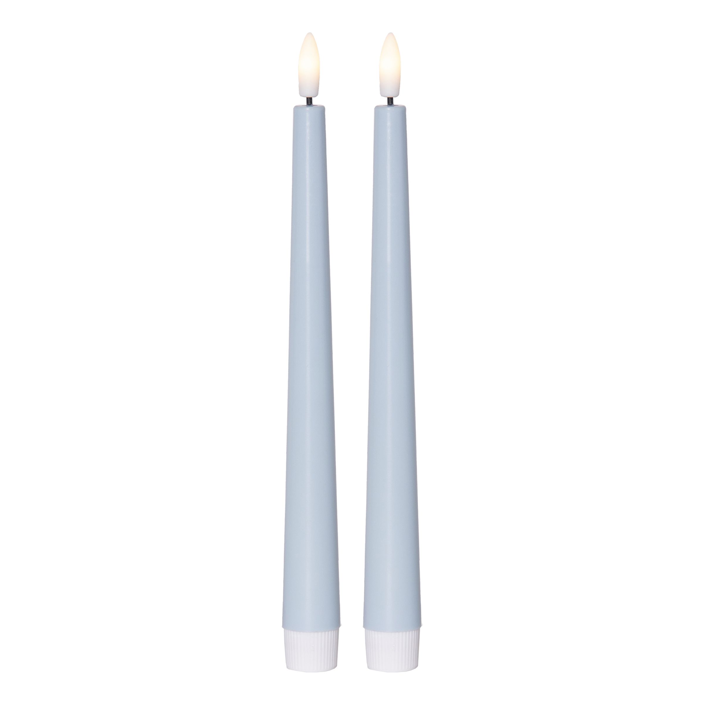 LED Kronelys Blå - 2-pak