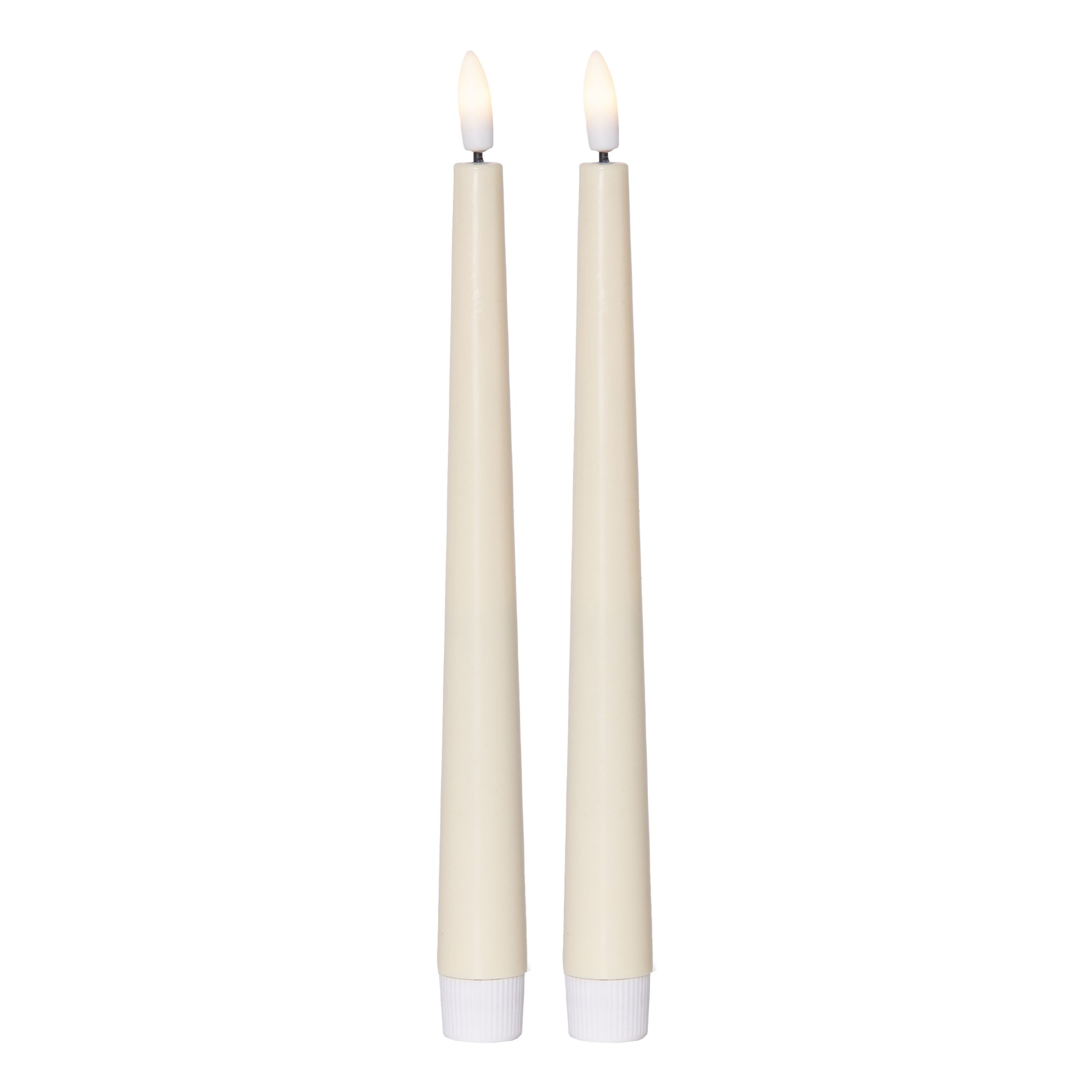 LED Kronelys Gul - 2-pak