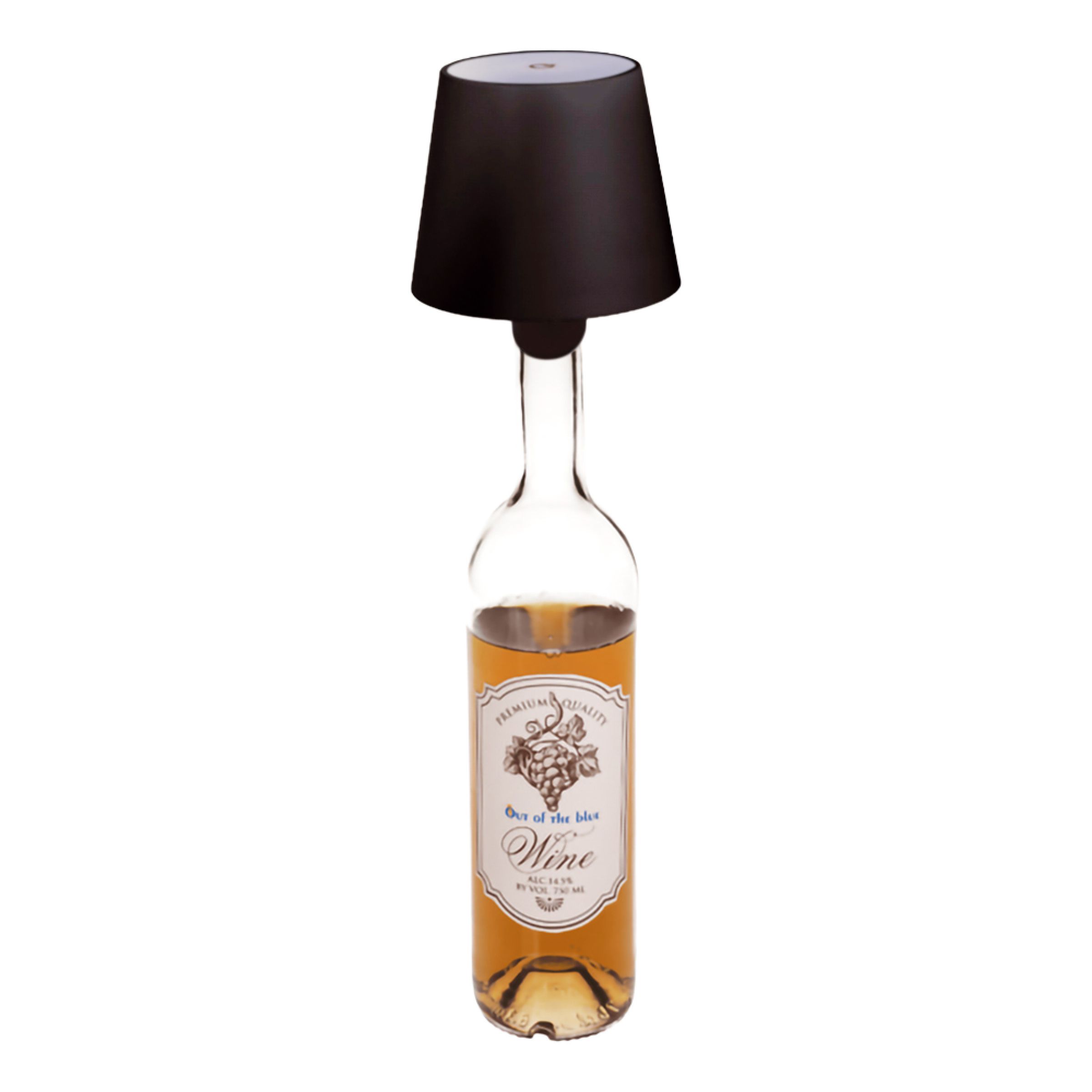 LED-lampe til flaske - Sort