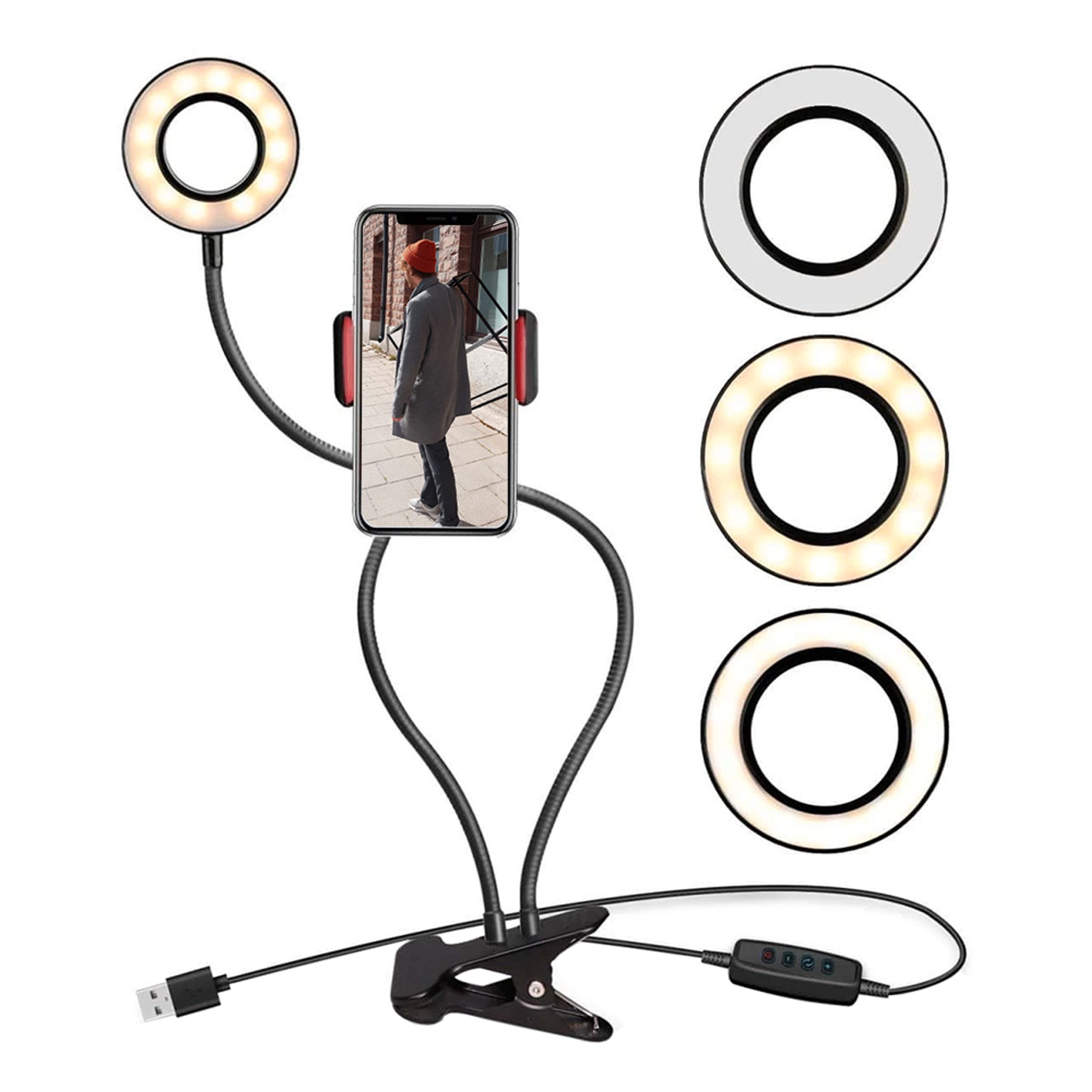 LED-selfielys til Smartphone