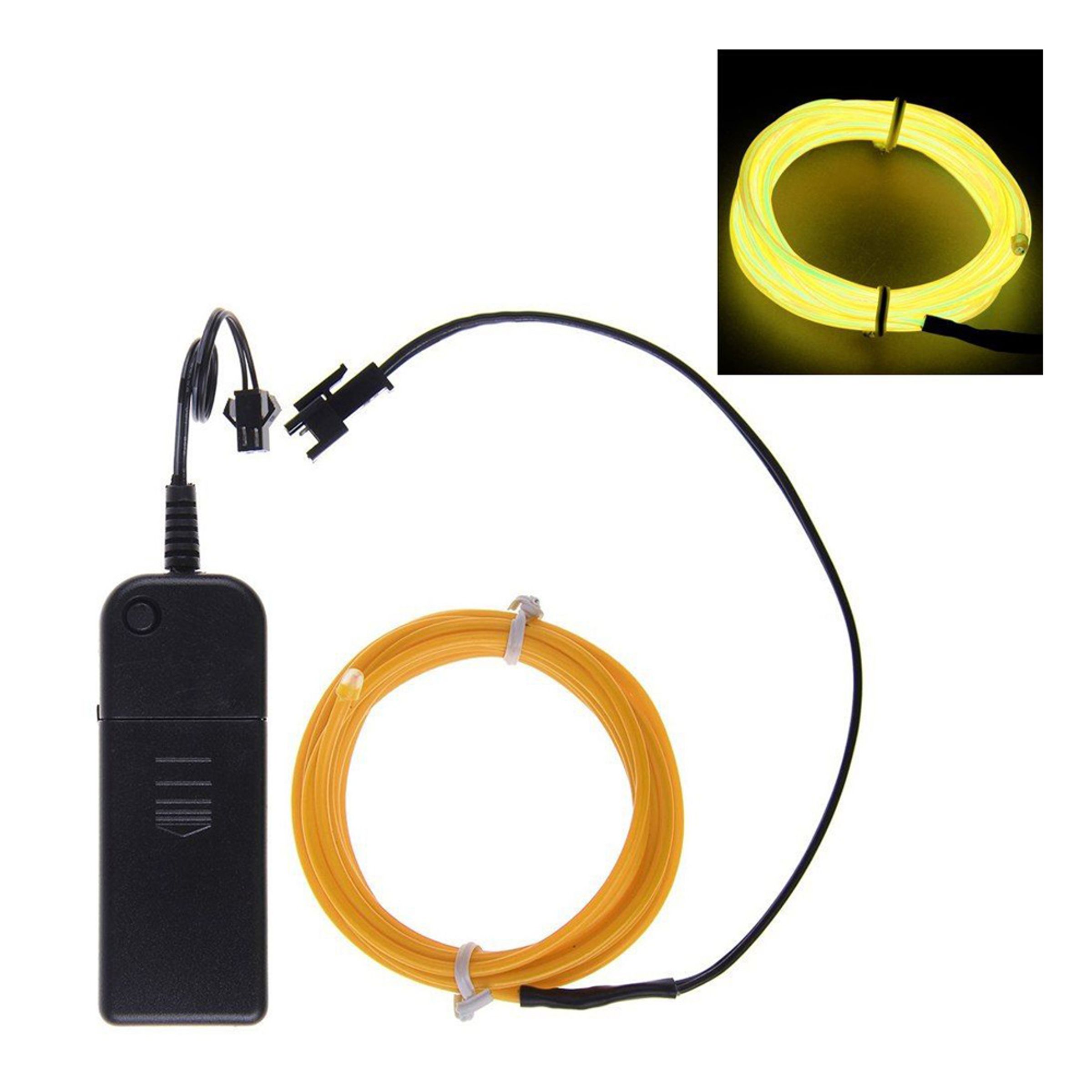 El Wire Batteridriven LED Slinga - Gul | Hem - Roliga Prylar - Hobby & Fritid - Till Bilen | Pryloteket