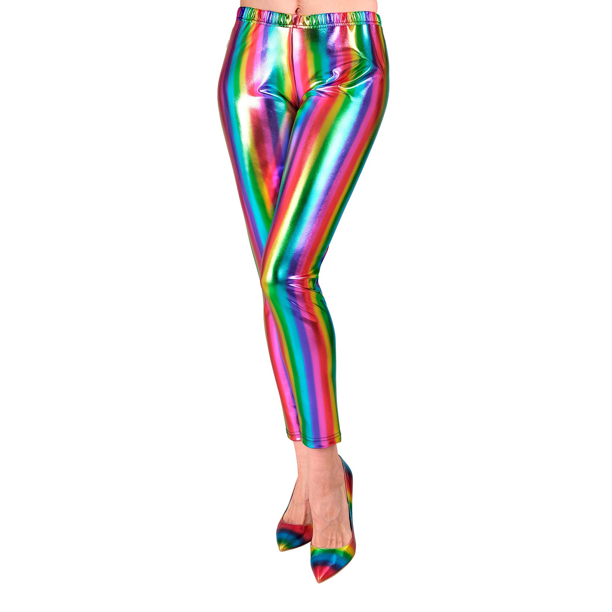 Leggings Regnbågsfärgade - Small/Medium | Hem - Maskerad - Maskeraddräkter - 80-Tals Kläder | Pryloteket