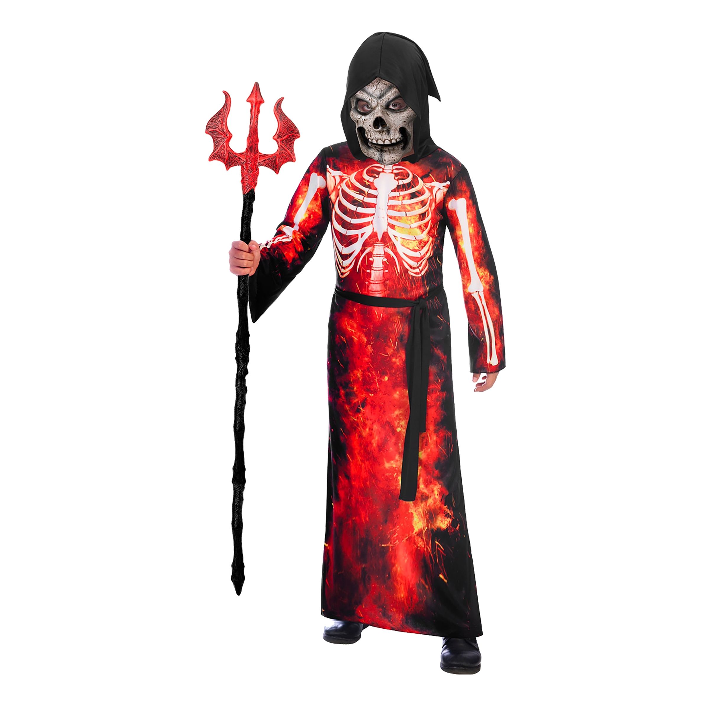 Manden med Leen med Ildflammer Børnekostume - XX-Large