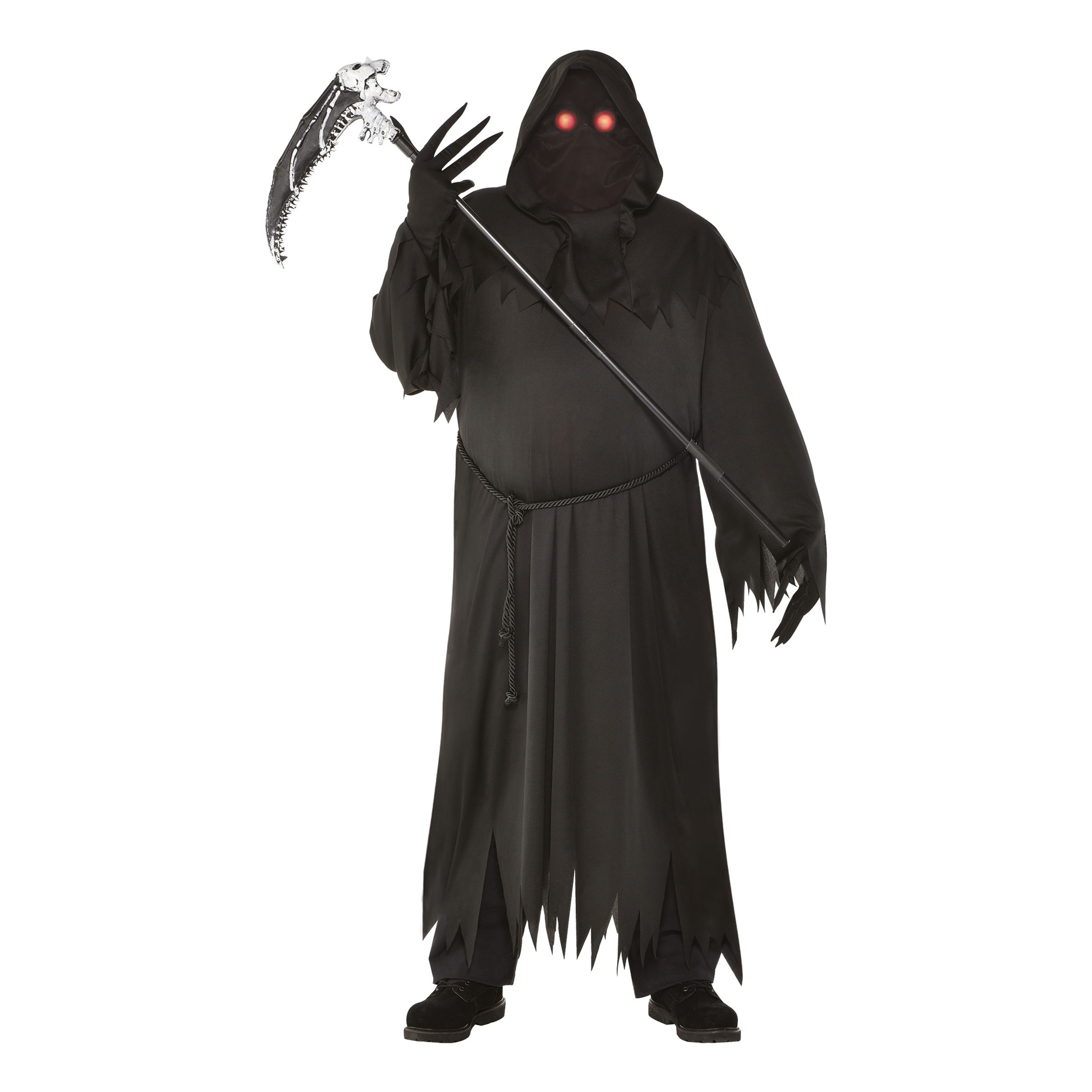 Manden med Leen LED-øjne Kostume - Plus size