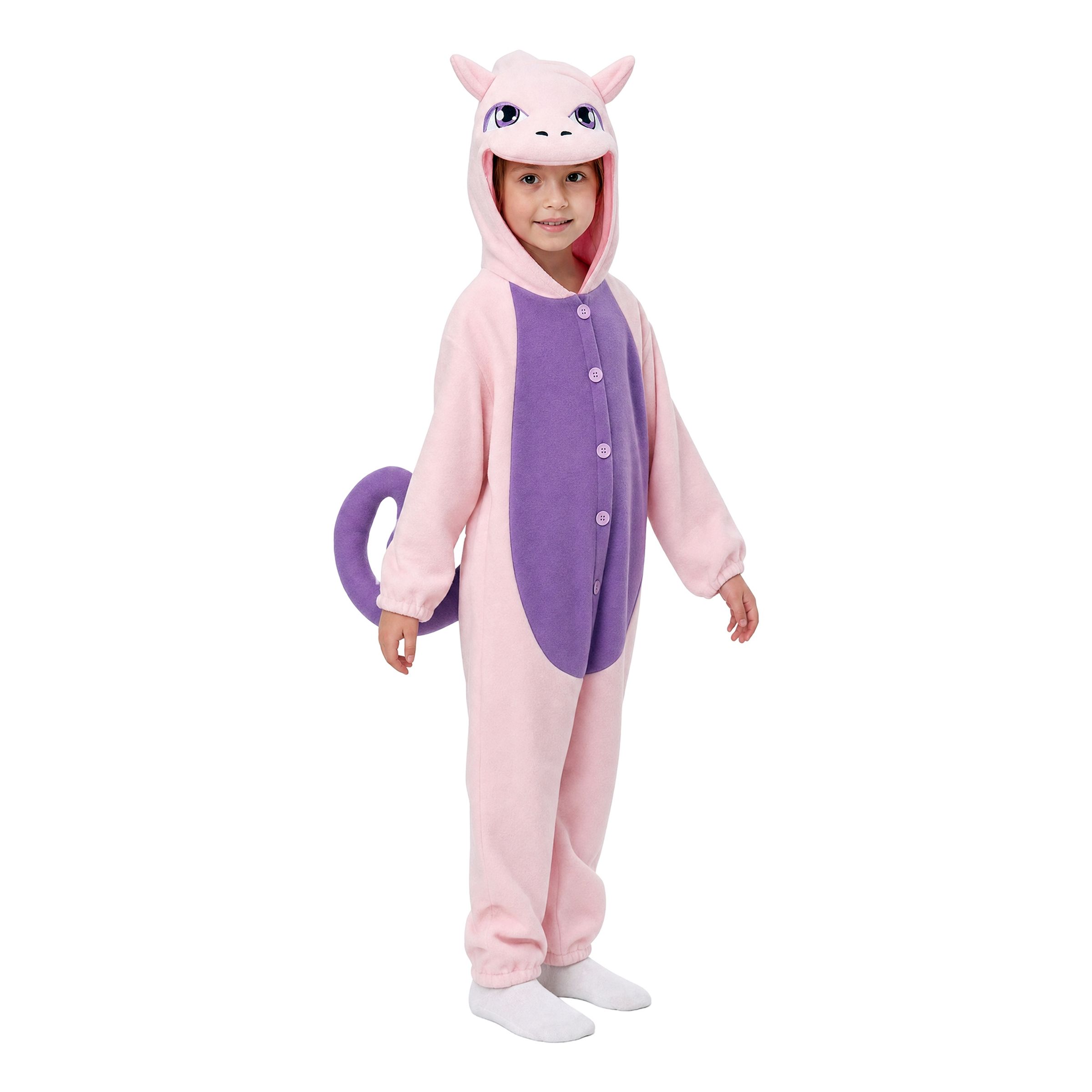 Lila Katt Barn Maskeraddräkt - Large