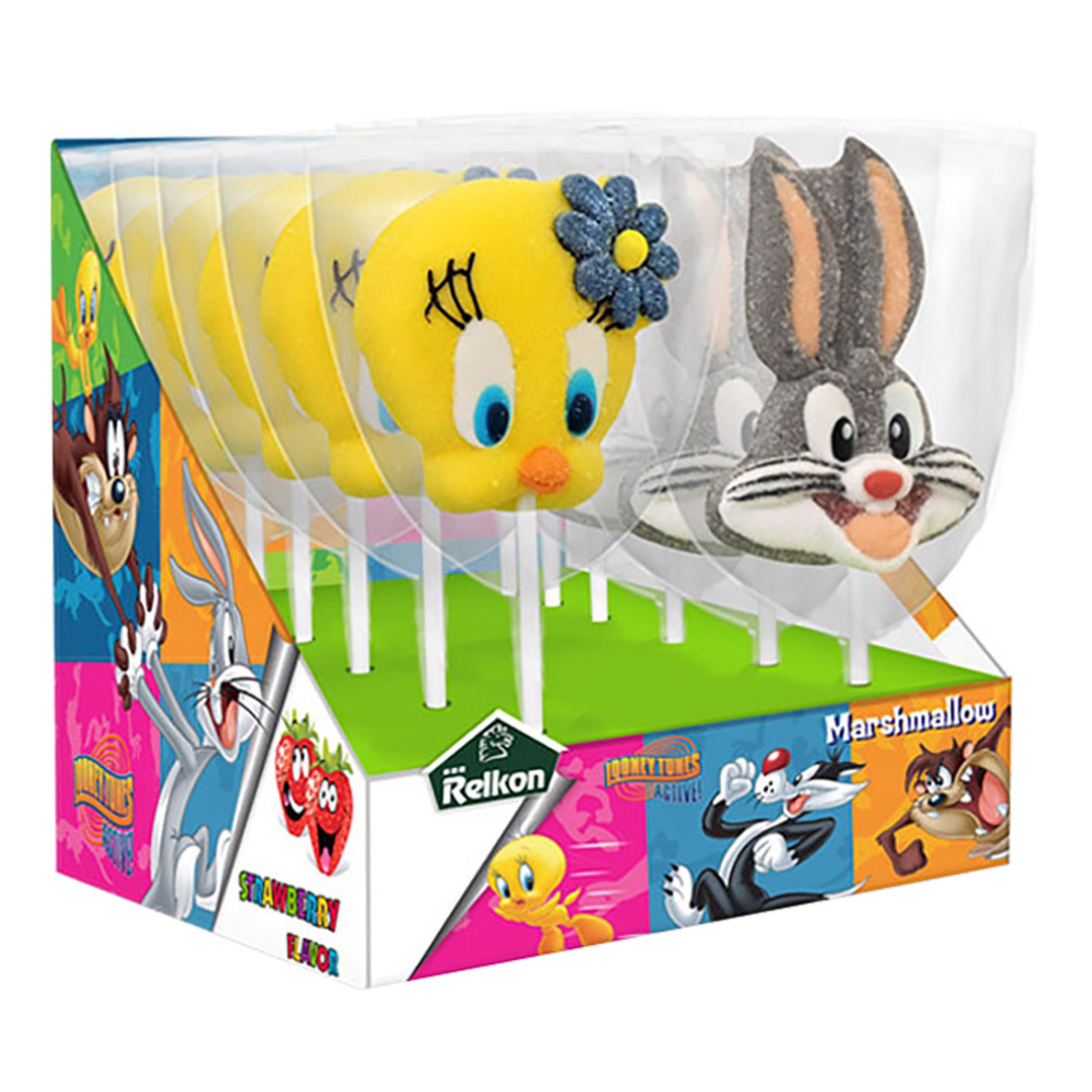 Looney Tunes Marshmallows Klubba - 12 x 45 g | Hem - Godis & Läsk - Godis - Klubbor | Maskeradspecialisten