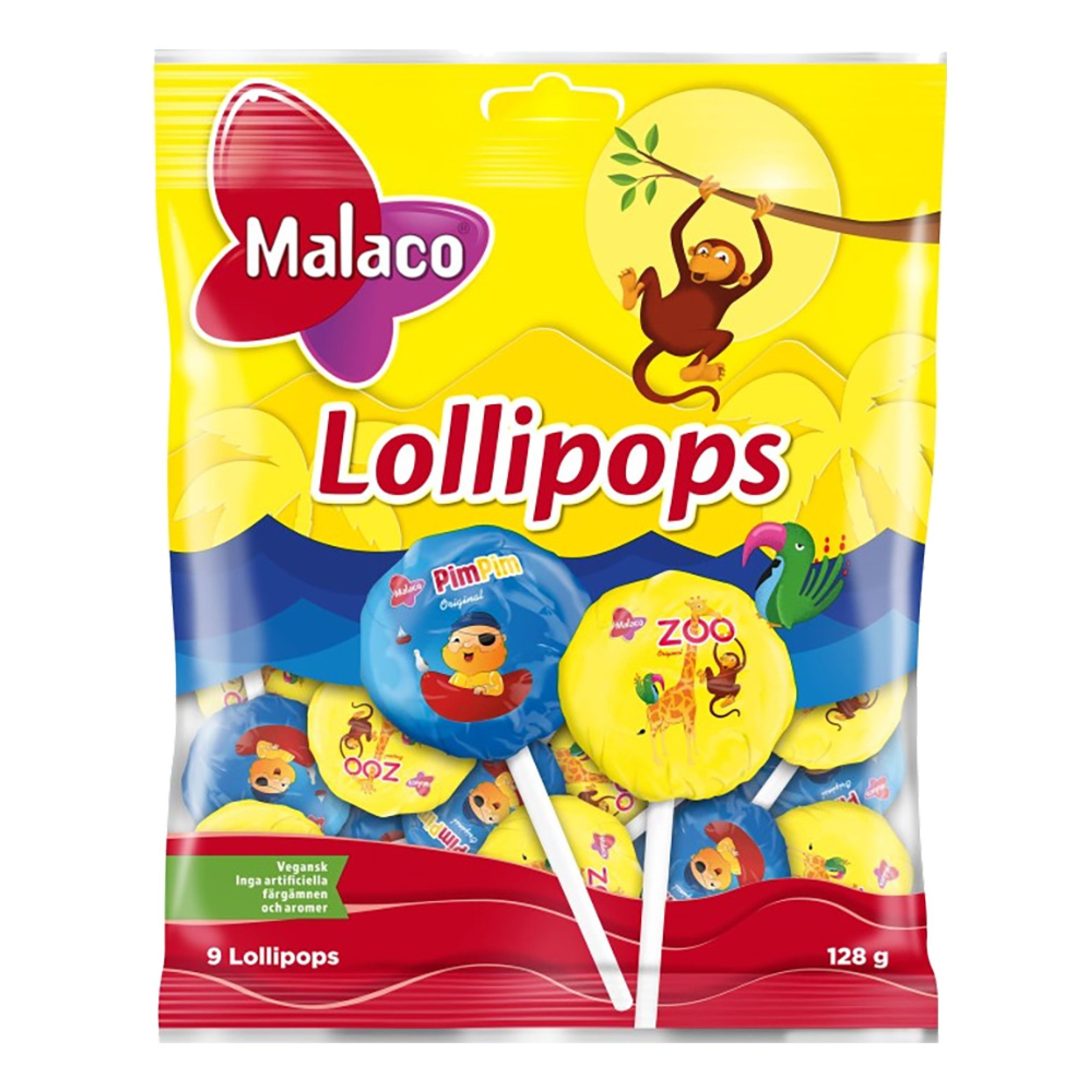 Malaco Lollipops - 128 g | Hem - Godis & Läsk - Godis - Klubbor | Maskeradspecialisten