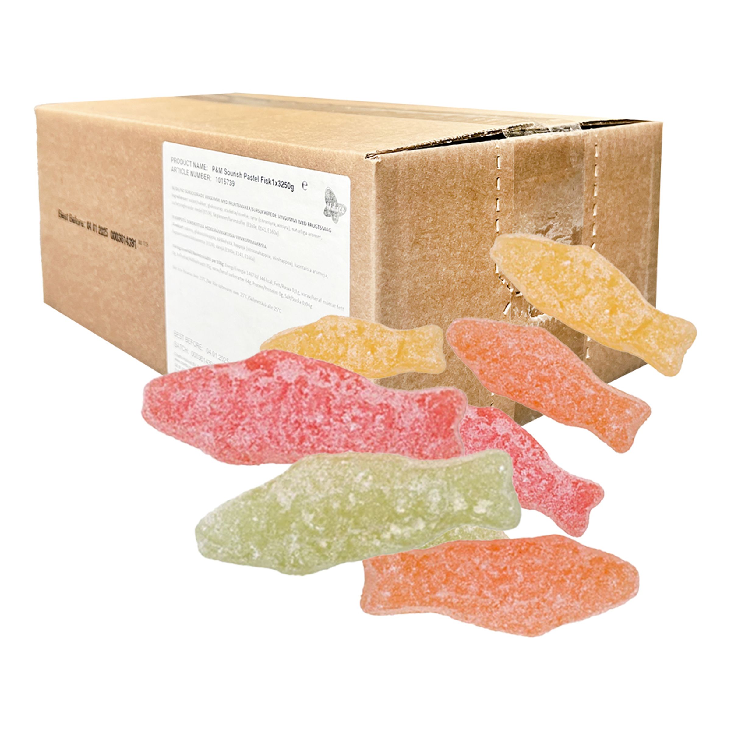 Malaco Syrlig Pastellfisk Storpack - 3,2 kg | Hem - Godis & Läsk - Godis - Gelégodis | Maskeradspecialisten