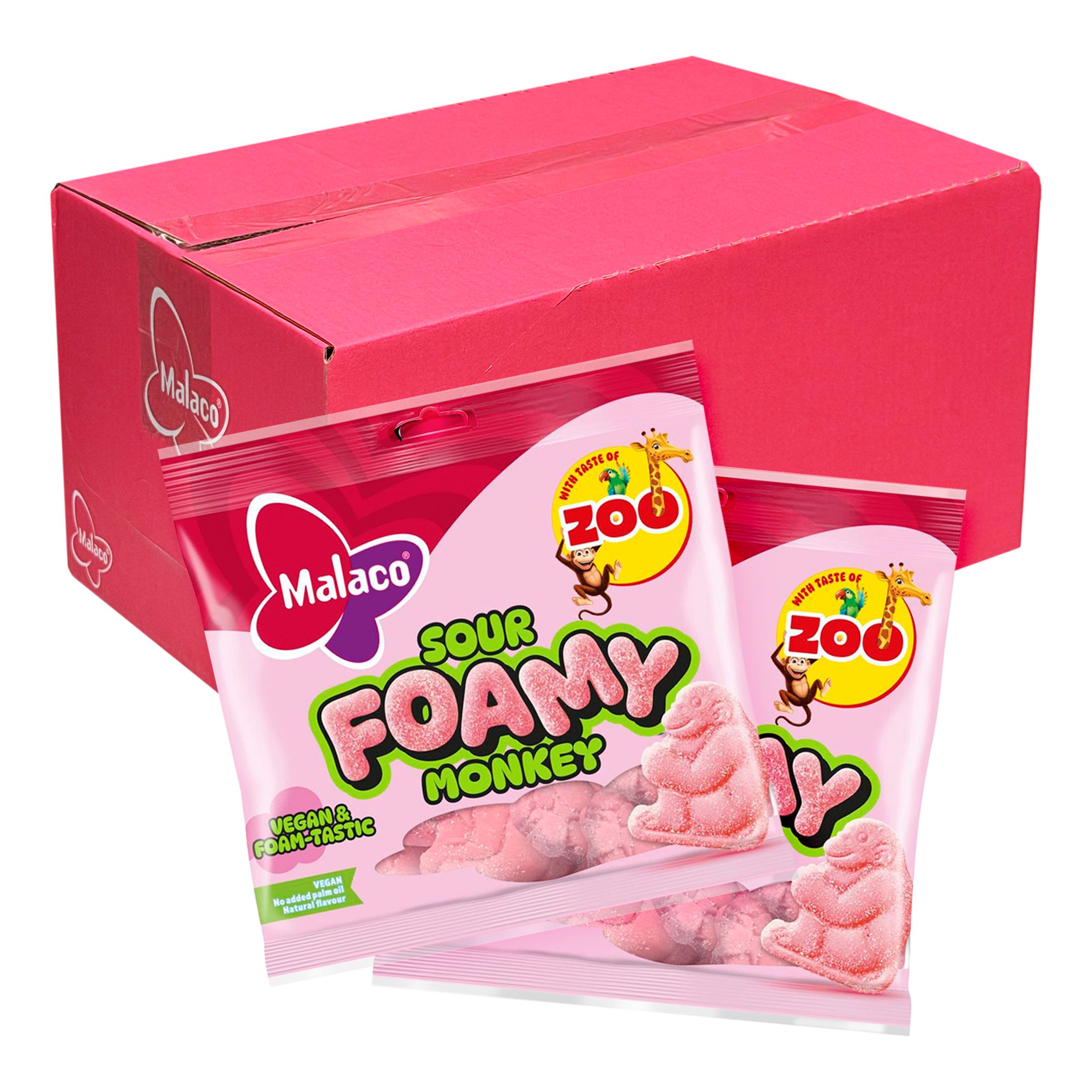 Malaco Zoo Sour Foamy Monkey Økonomipakke - 10 x 115 g