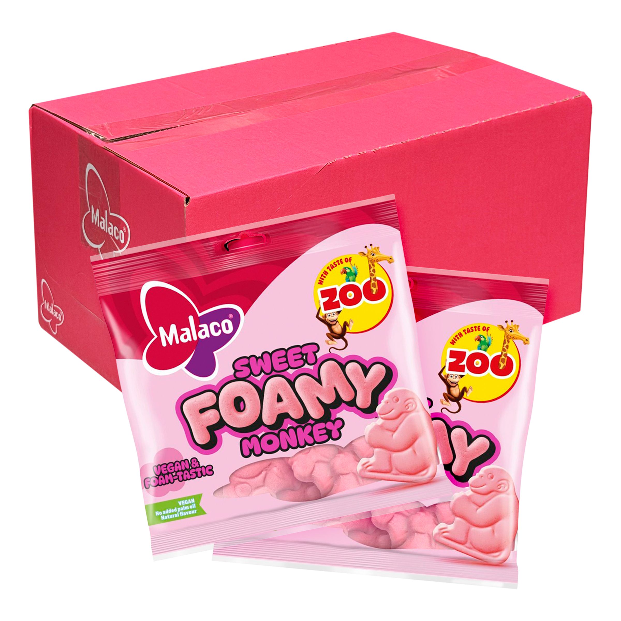 Malaco Zoo Sweet Foamy Monkey Økonomipakke - 10 x 115 g