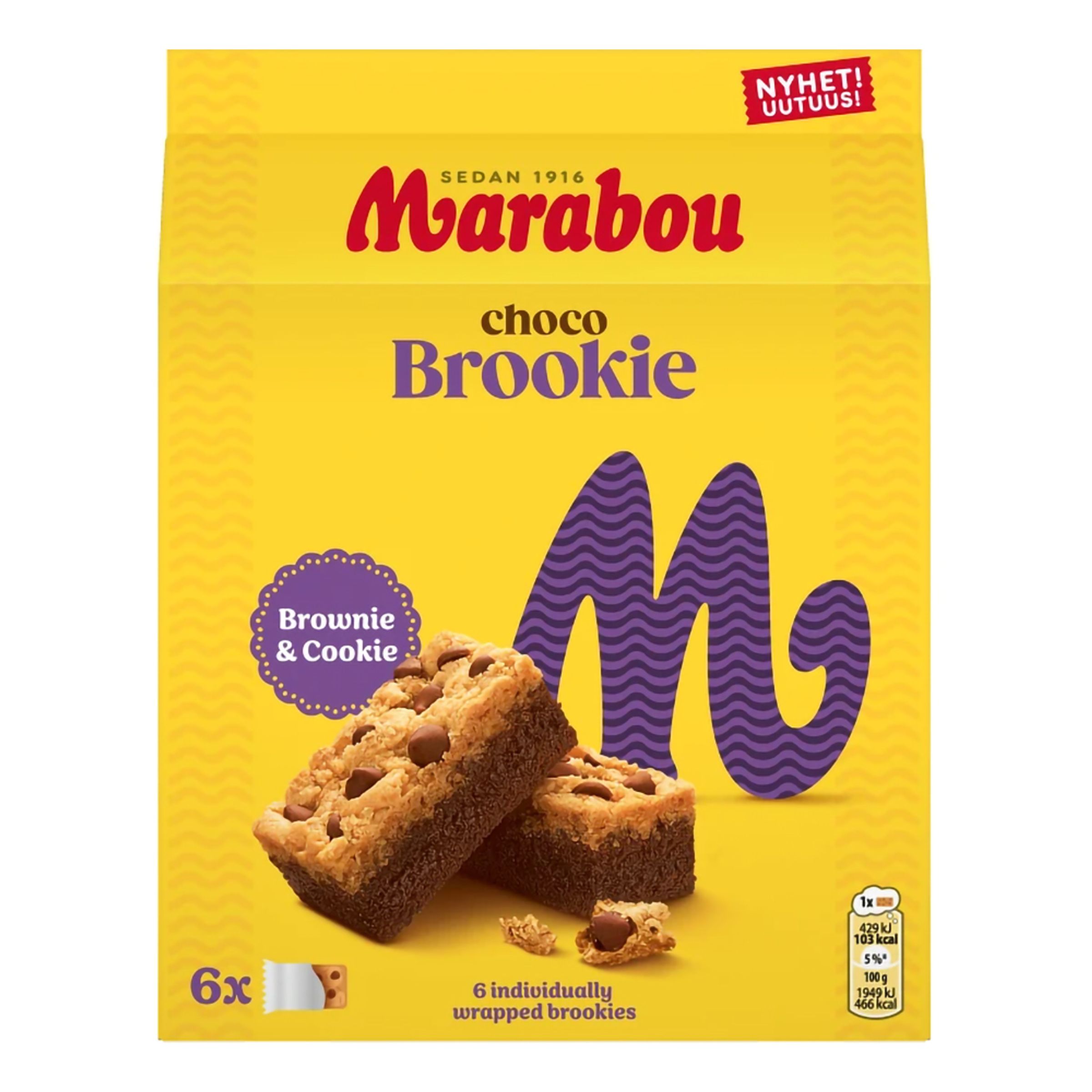 Marabou Choco Brookie - 132 g | Hem - Godis & Läsk - Godis - Choklad | Maskeradspecialisten
