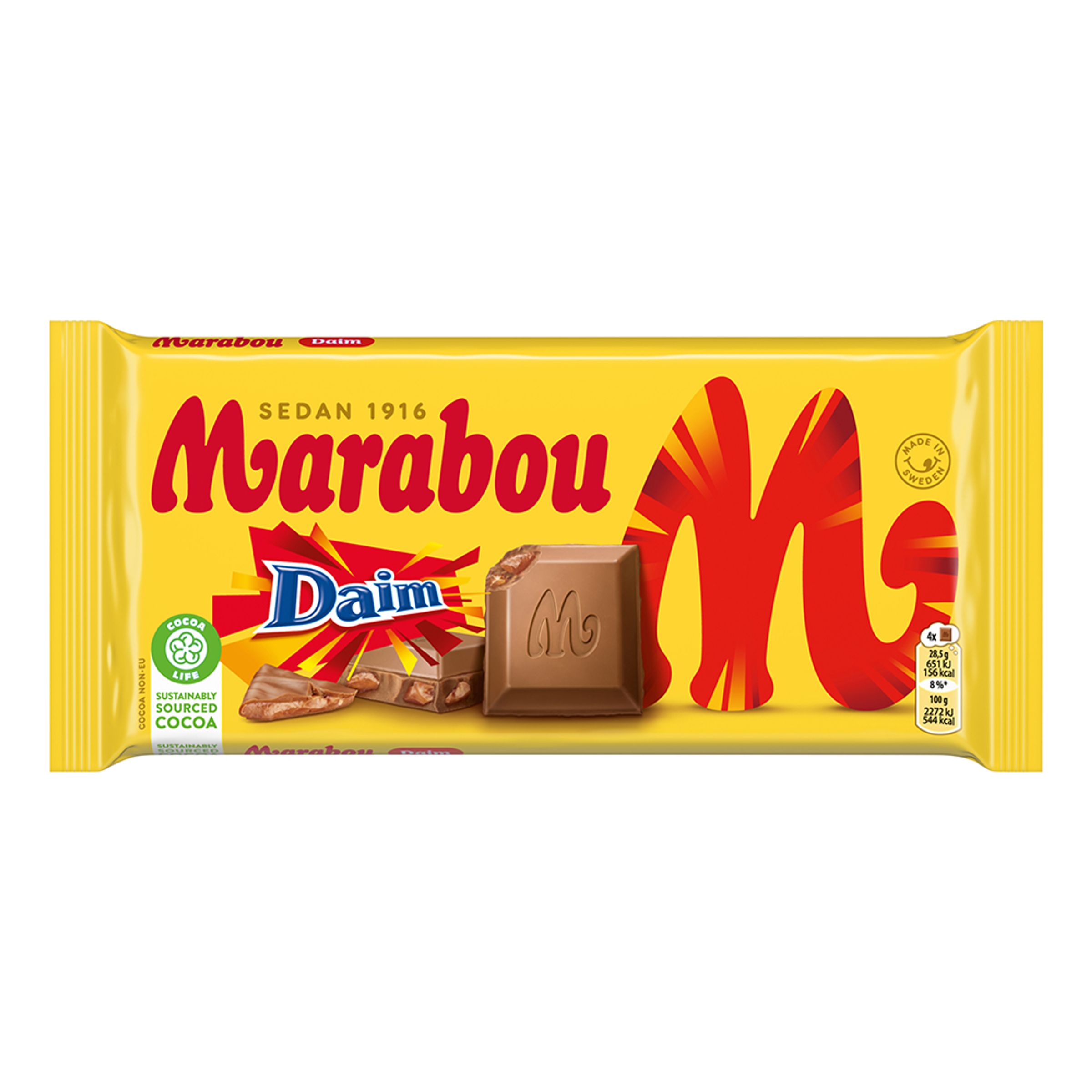 Marabou Daim Chokladkaka - 160 g | Hem - Godis & Läsk - Godis - Retrogodis | Maskeradspecialisten