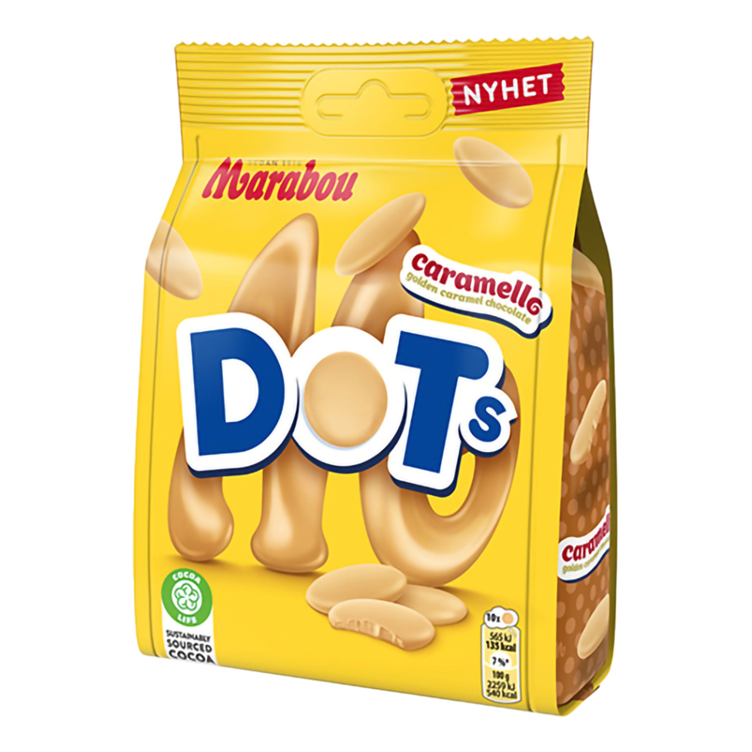 Marabou Dots Caramello - 120 g | Hem - Godis & Läsk - Godis - Choklad | Maskeradspecialisten