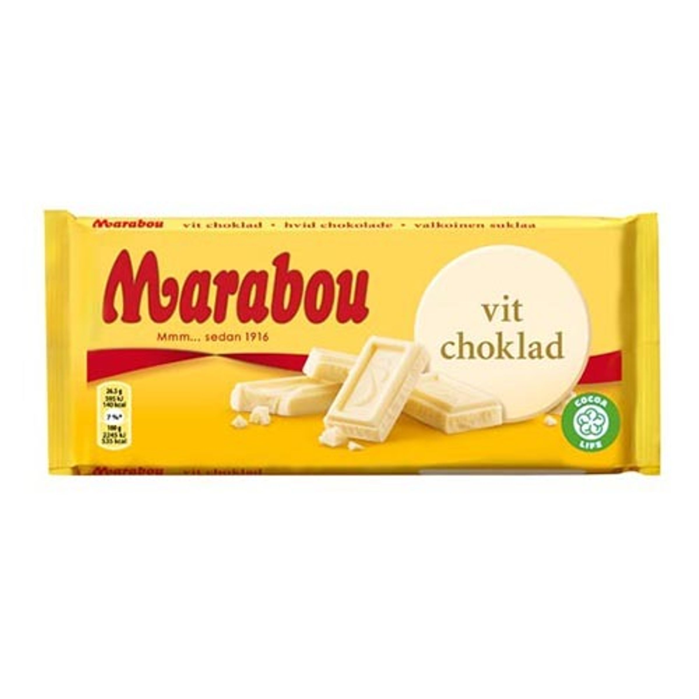 Marabou Vit Chokladkaka - 180 g | Hem - Godis & Läsk - Godis - Choklad | Maskeradspecialisten