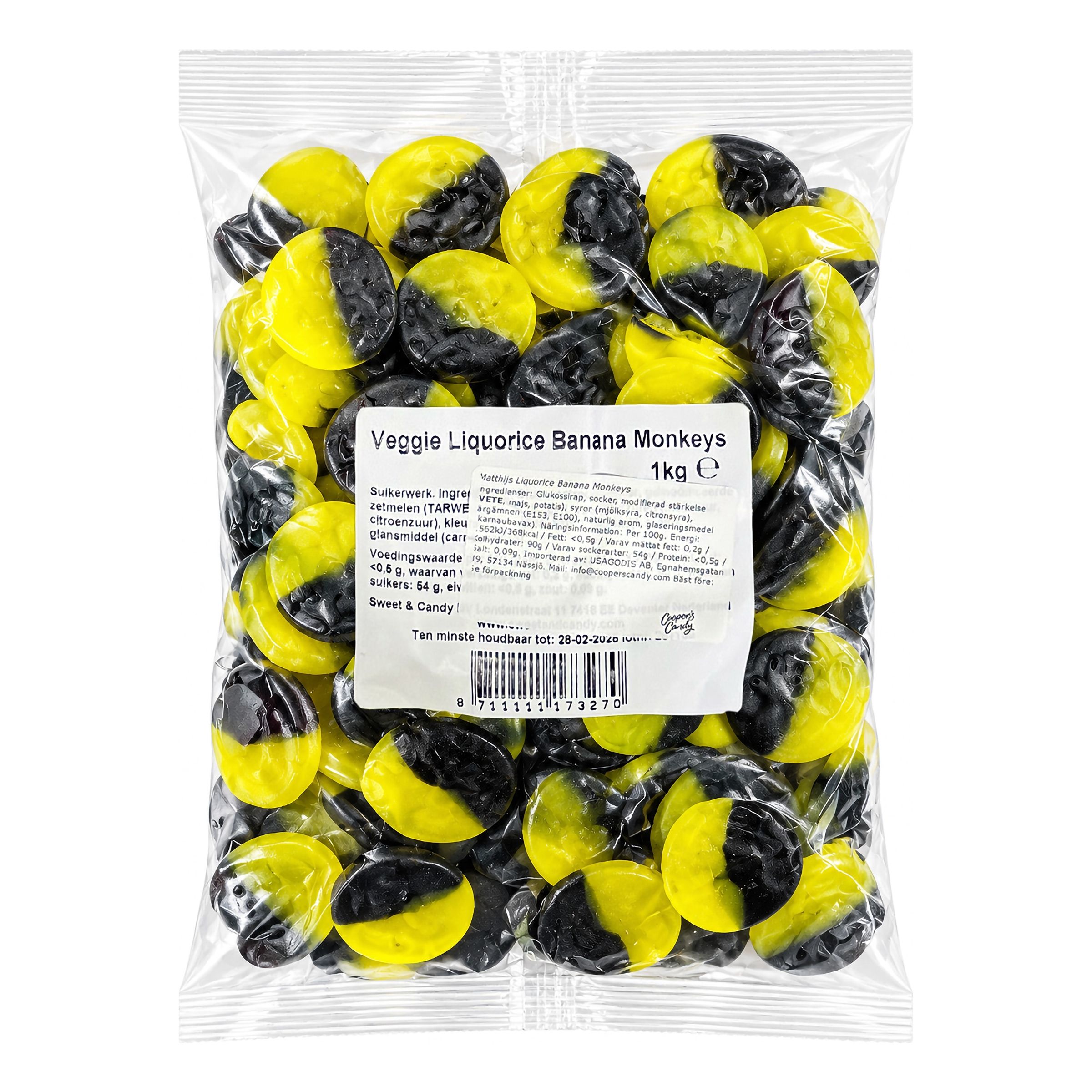 Matthijs Liquorice Banana Monkeys Økonomipakke - 1 kg