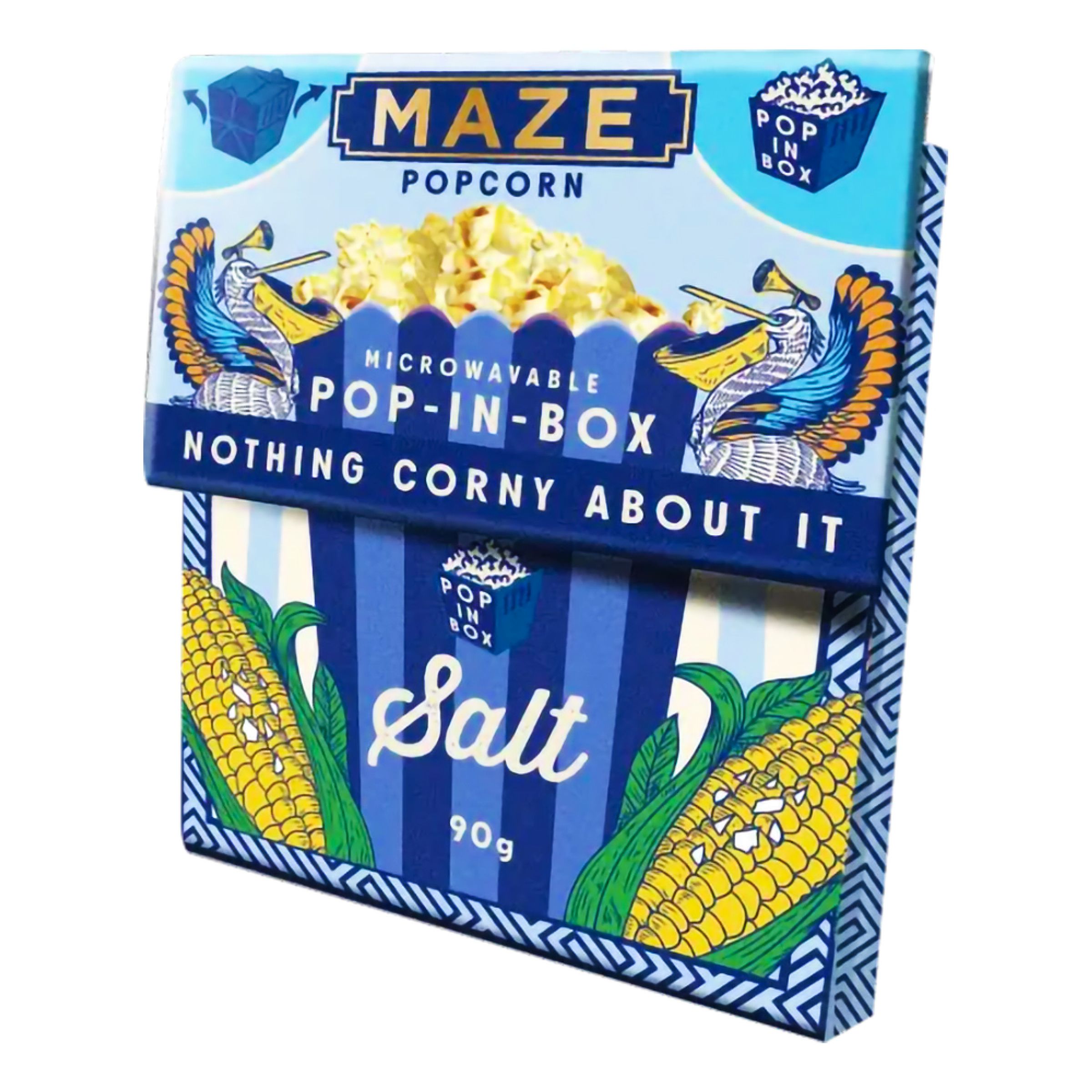 Maze Popcorn Pop-In-Box Salt - 90 g | Hem - Godis & Läsk - Snacks - Popcorn | Pryloteket