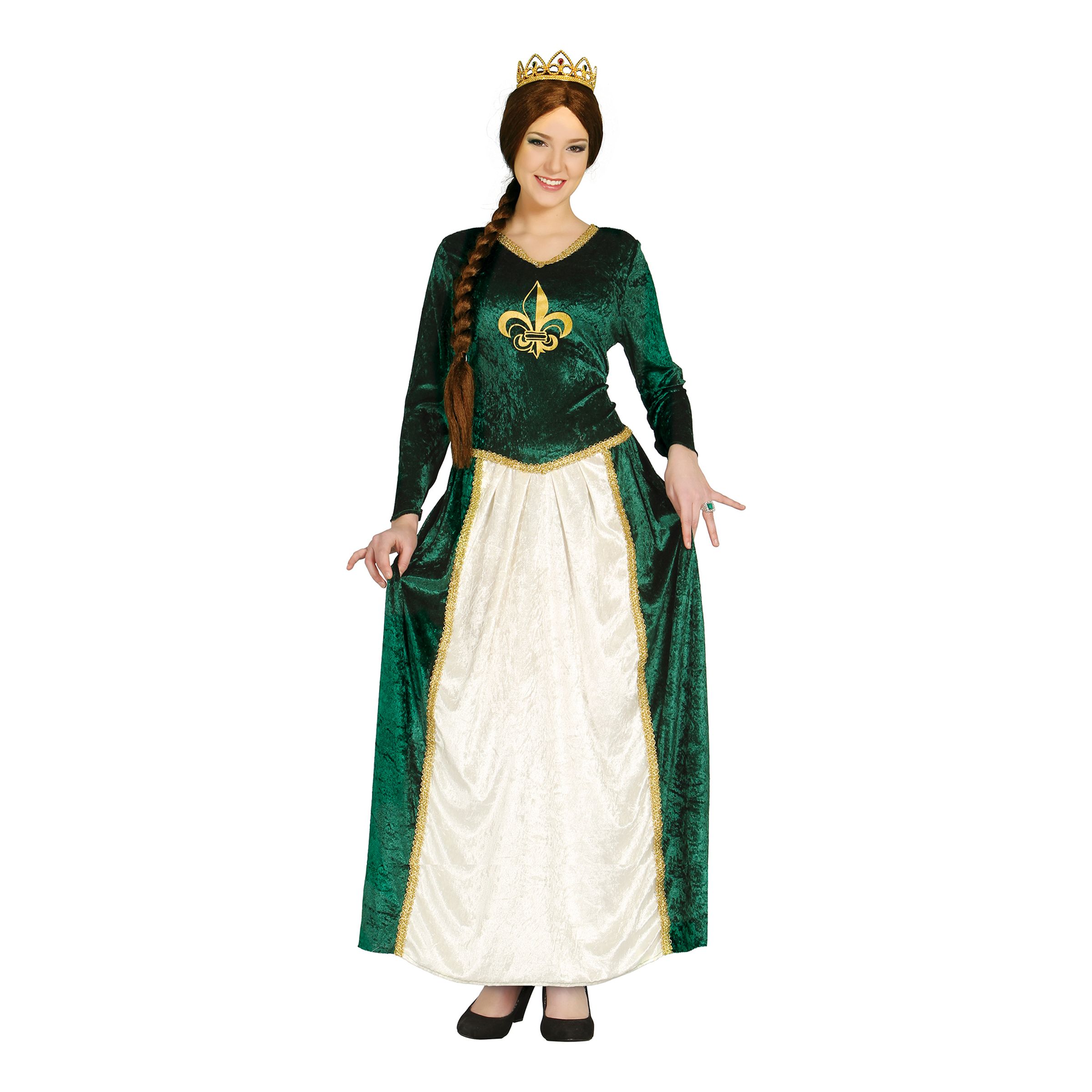 Middelalder Dronning Kostume - Medium