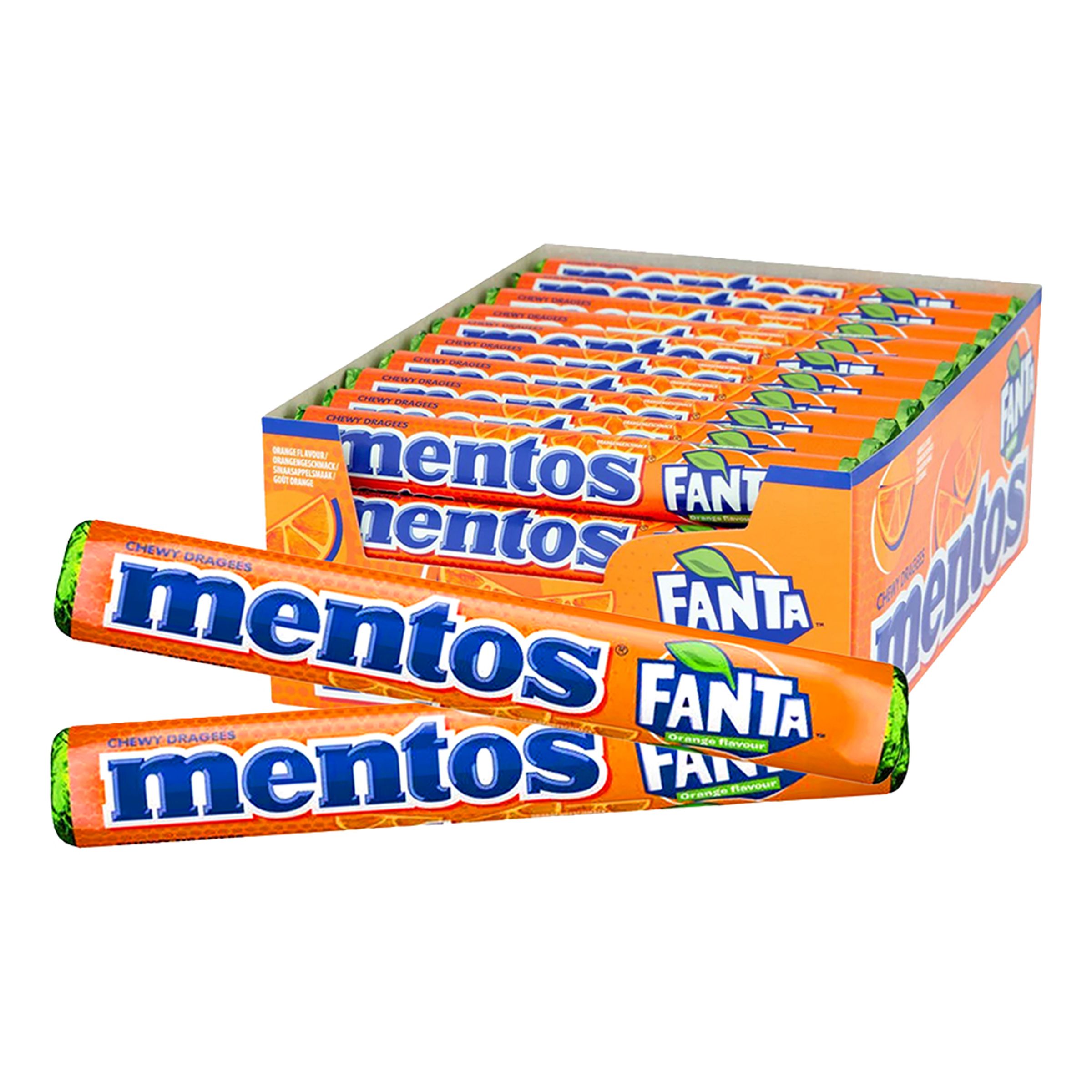 Mentos Fanta Orange Storpack - 40 x 37,5 g | Hem - Godis & Läsk - Godis - Retrogodis | Maskeradspecialisten