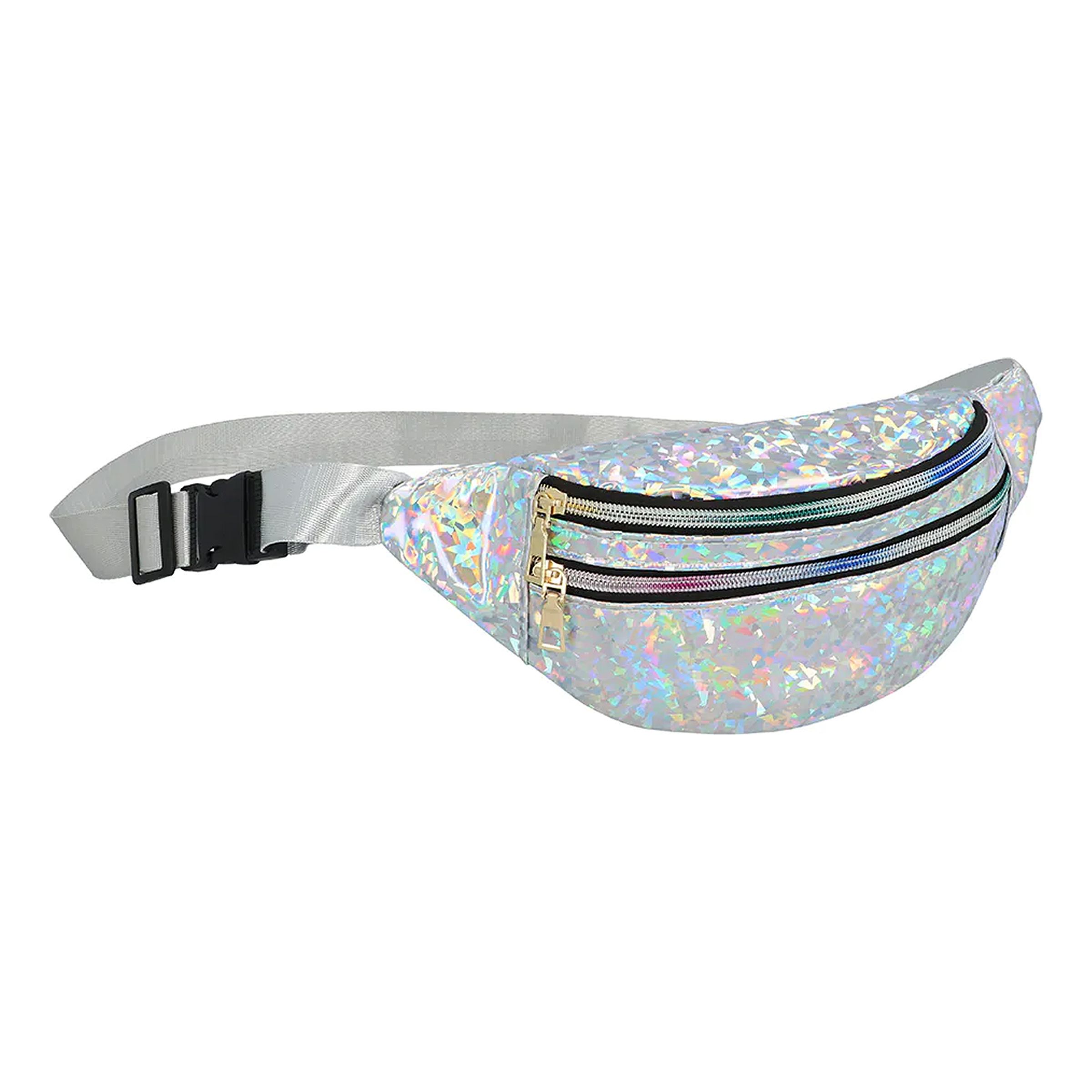 Midjeväska Silver Holografisk Crystal - One size