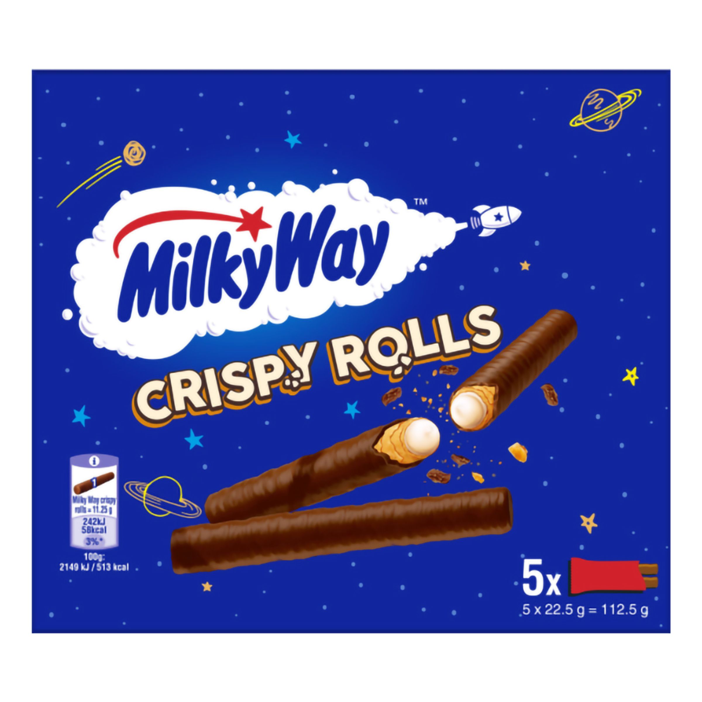 Milkyway Crispy Rolls - 5 x 22,5 g | Hem - Godis & Läsk - Godis - Choklad | Party Outlet