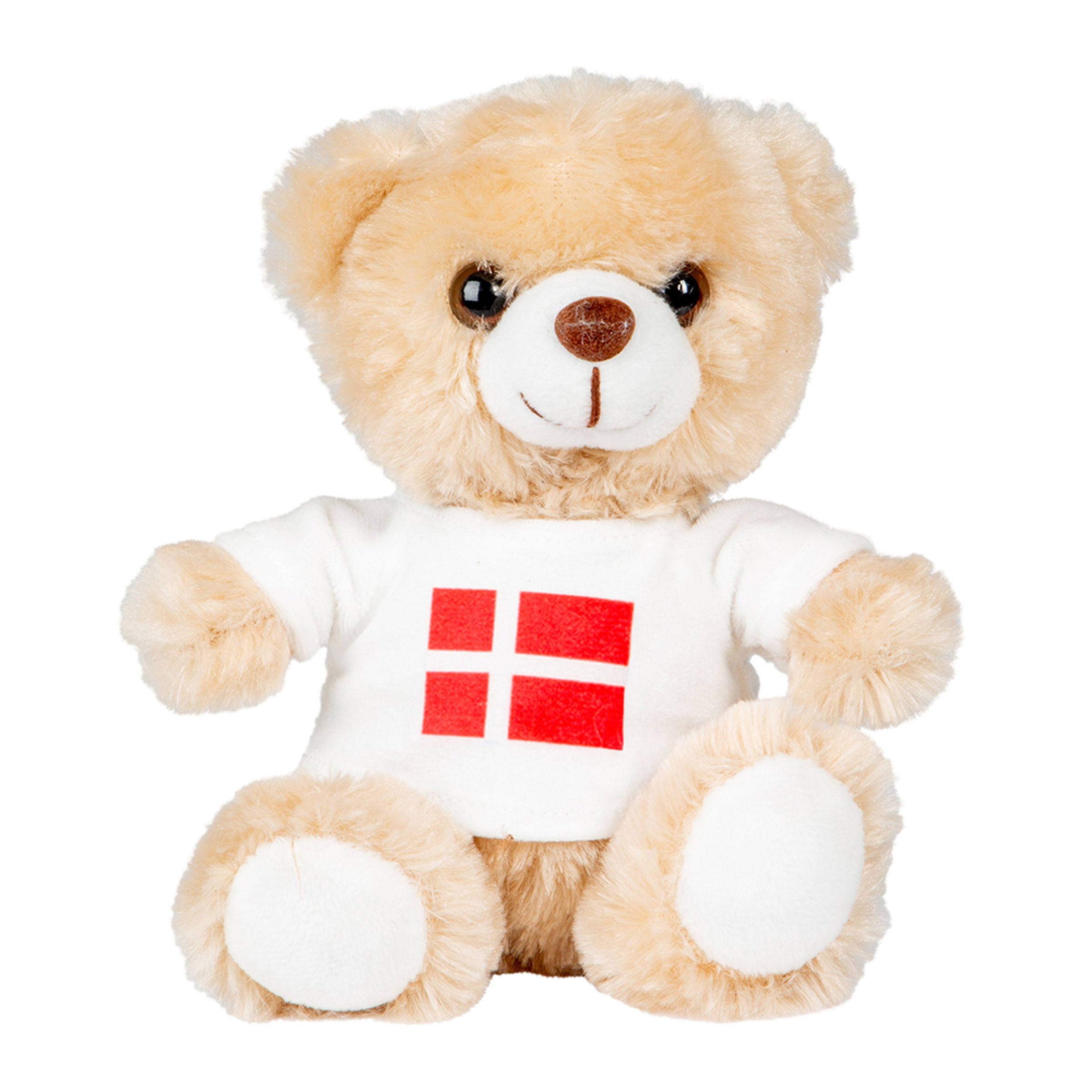 Blød Bamse med Dansk Flag