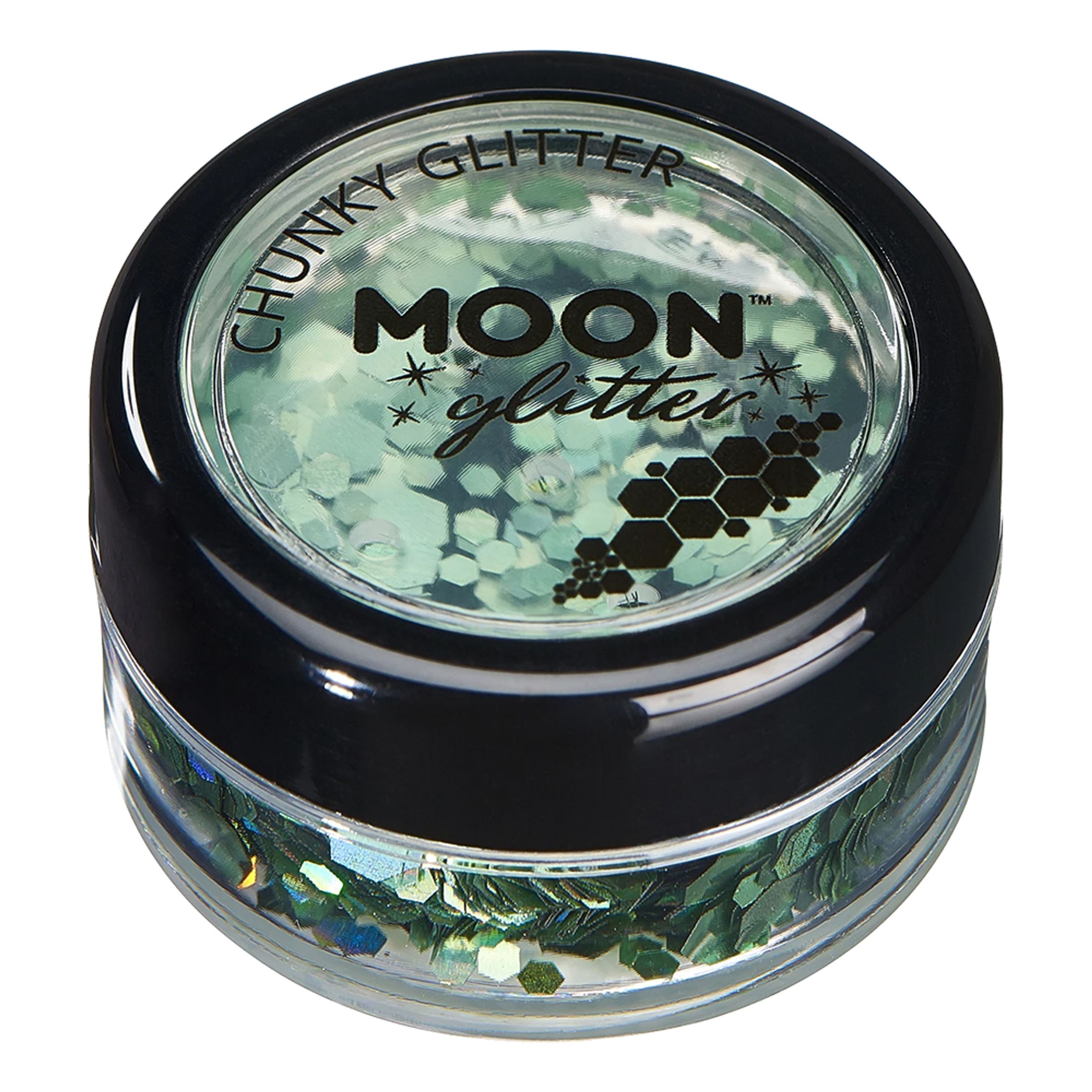 Moon Creations Holografisk Chunky Glitter - Grøn