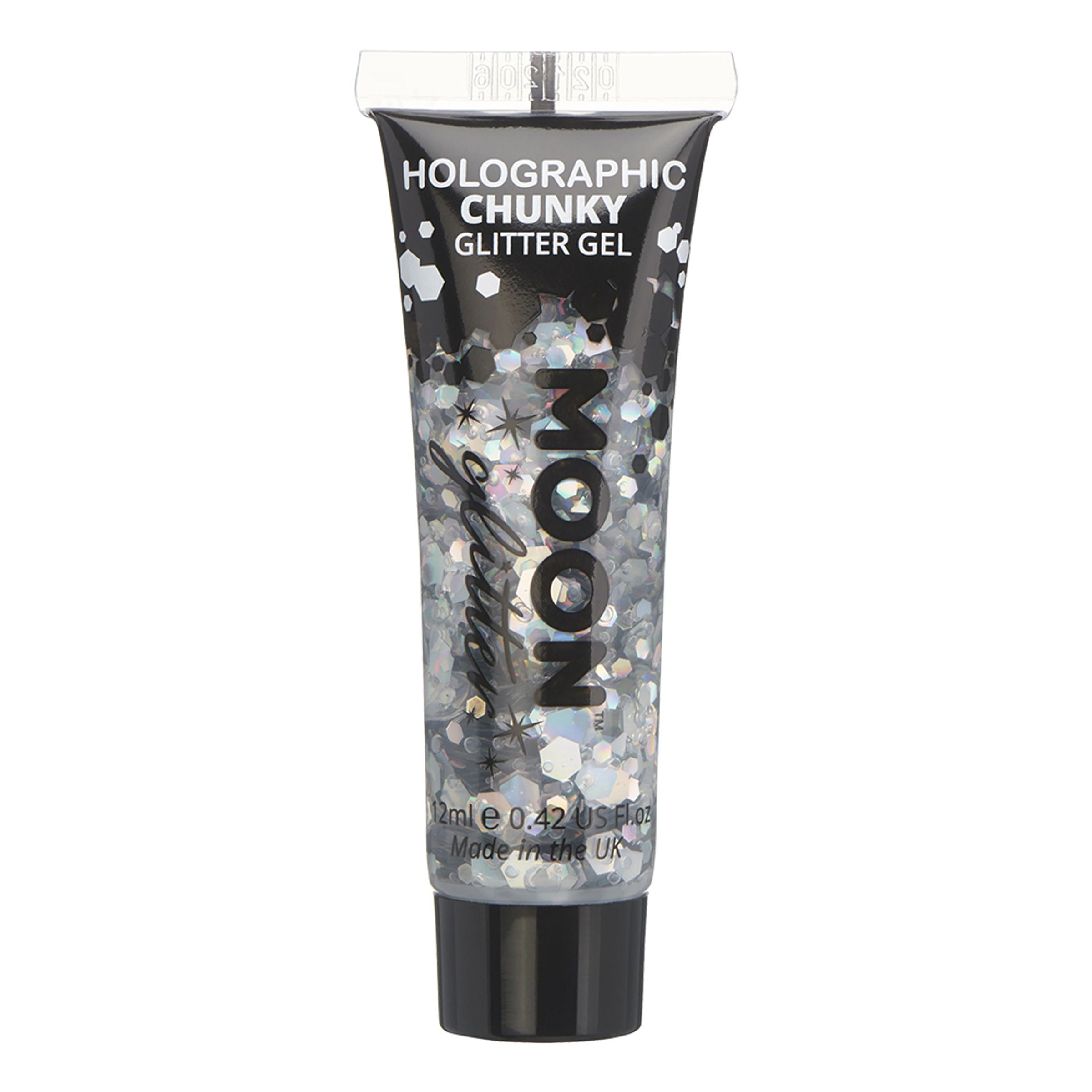 Moon Creations Holografisk Chunky Glimmergel - Sølv