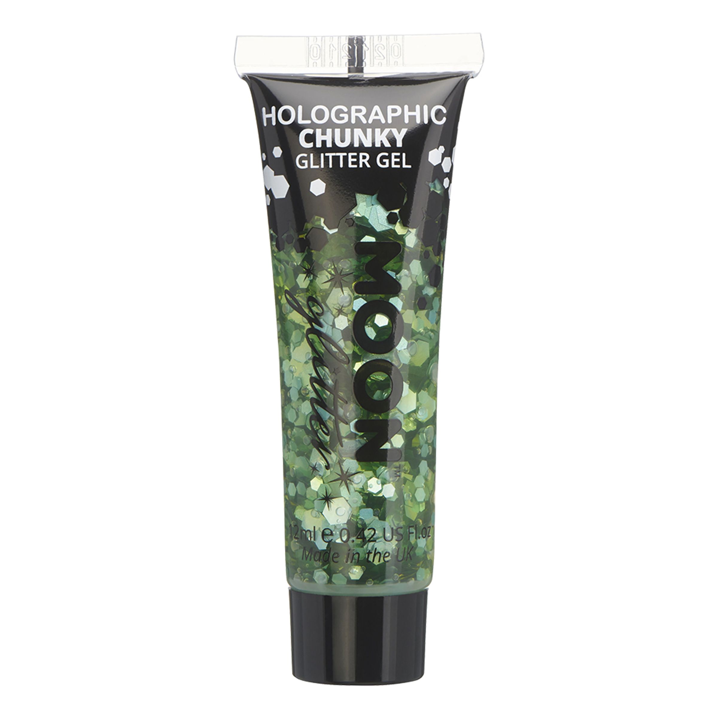 Moon Creations Holografisk Chunky Glimmergel - Grøn