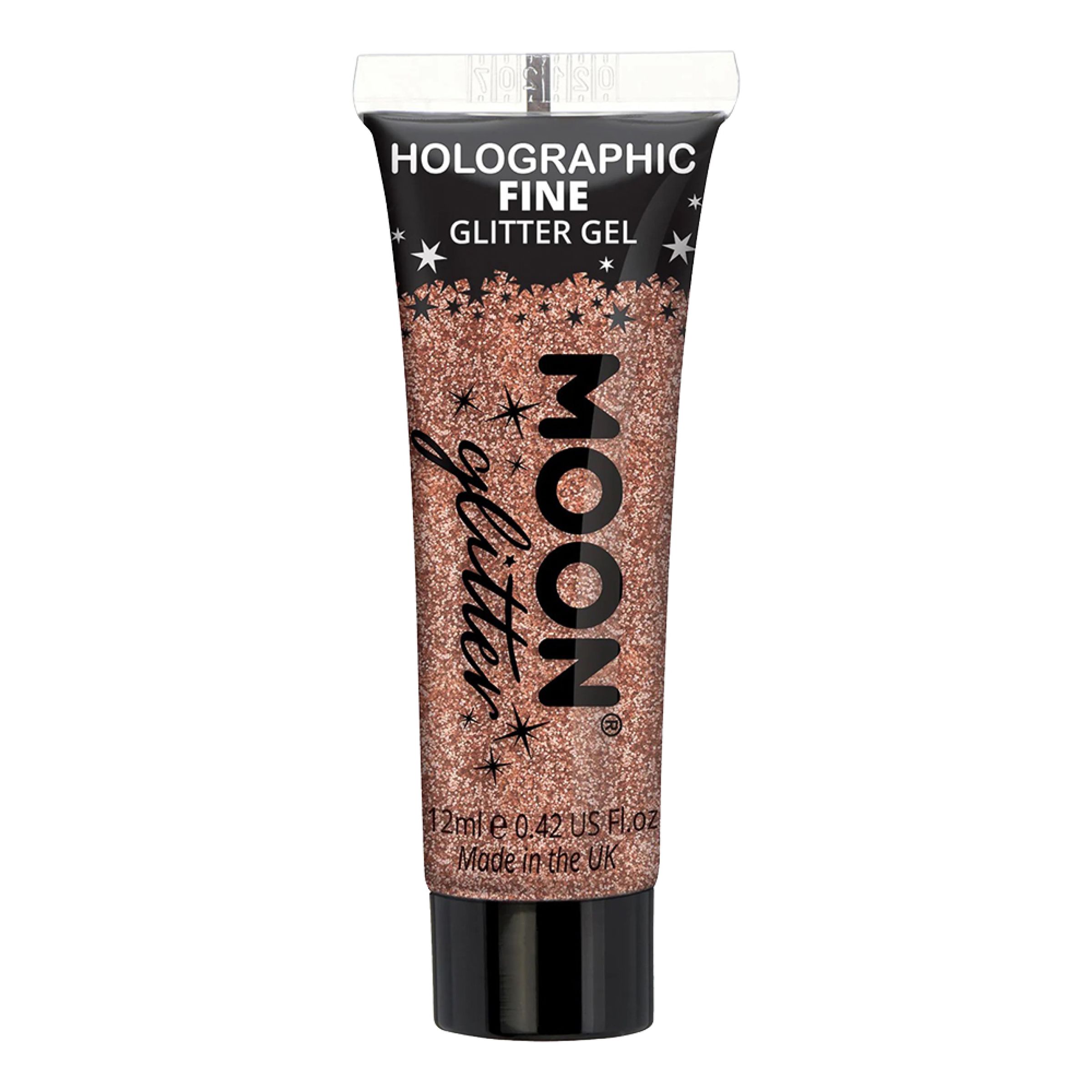 Moon Creations Holographic Fine Glitter Gel - Roséguld | Hem - Teman - Festteman - Blacklightfest | Party Outlet