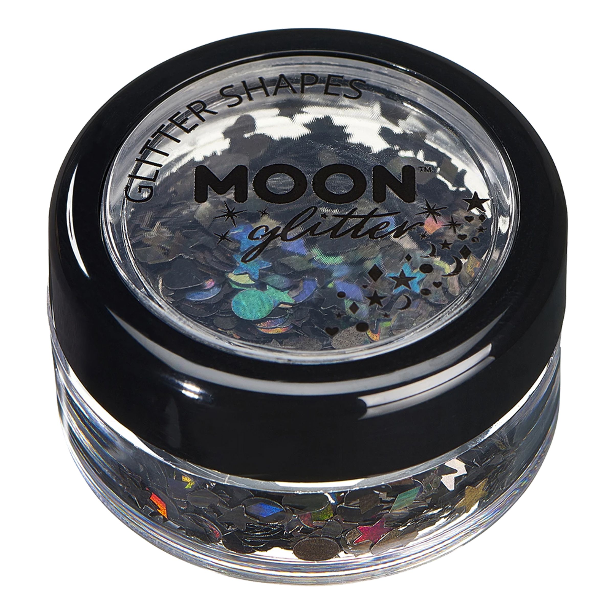 Moon Creations Holografisk Glitter Shapes - Sort