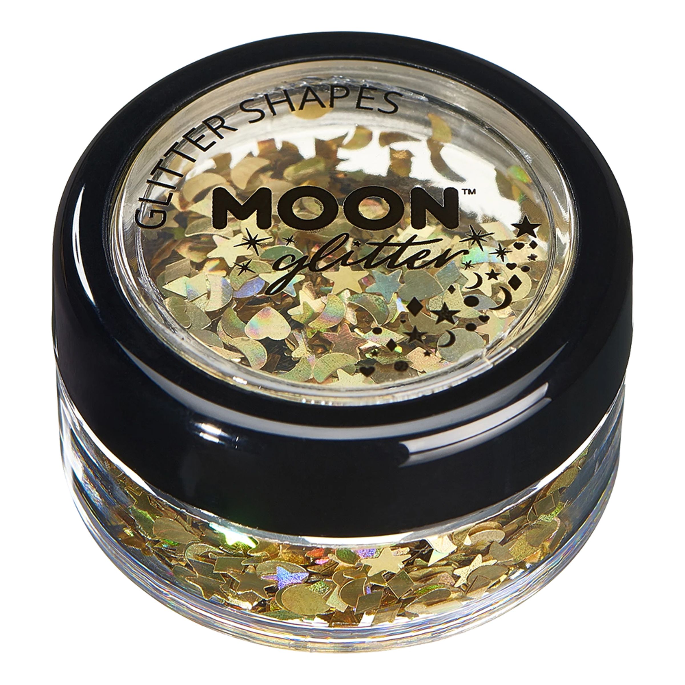 Moon Creations Holografisk Glitter Shapes - Guld