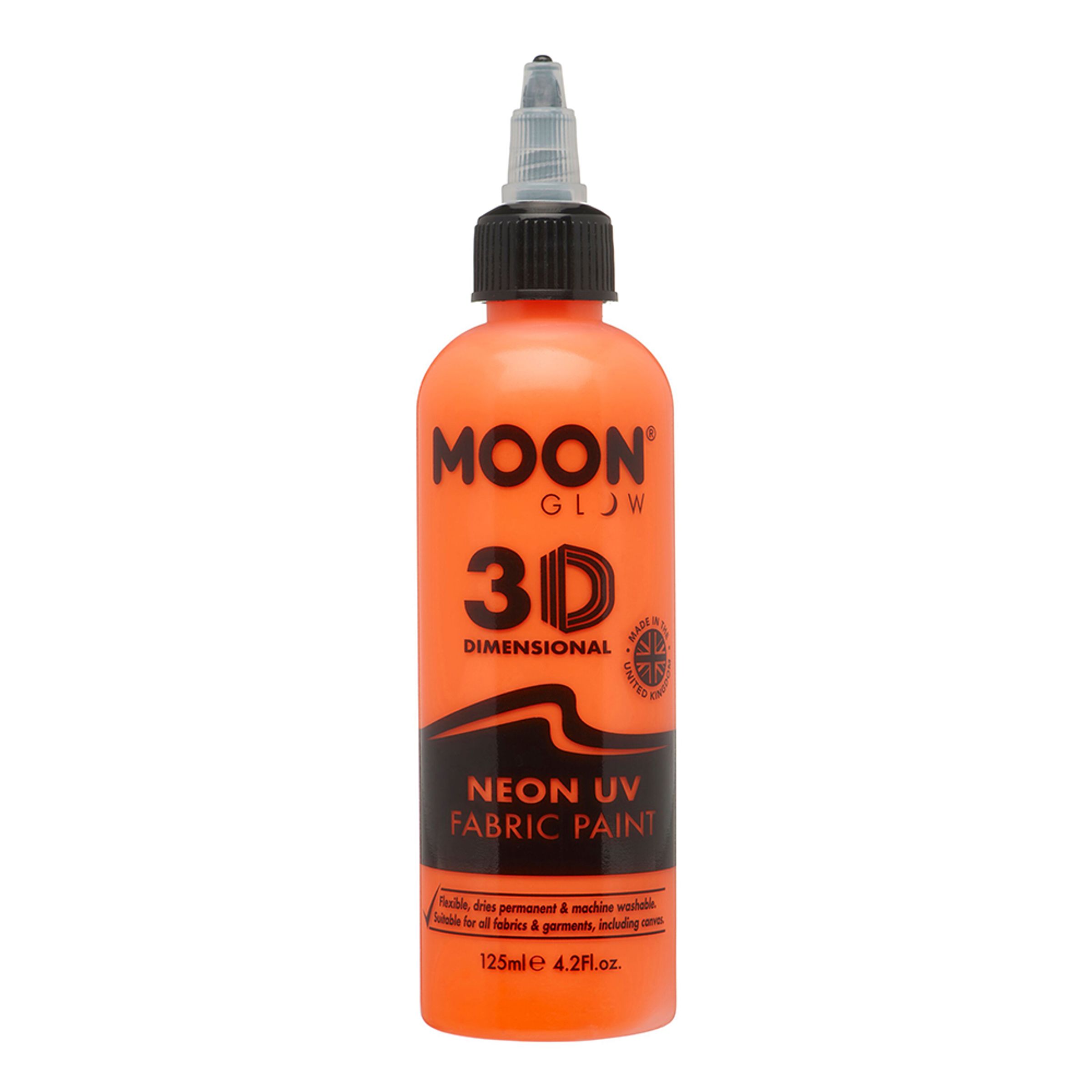 Moon Creations UV Neon Tekstilfarve - 125 ml Orange