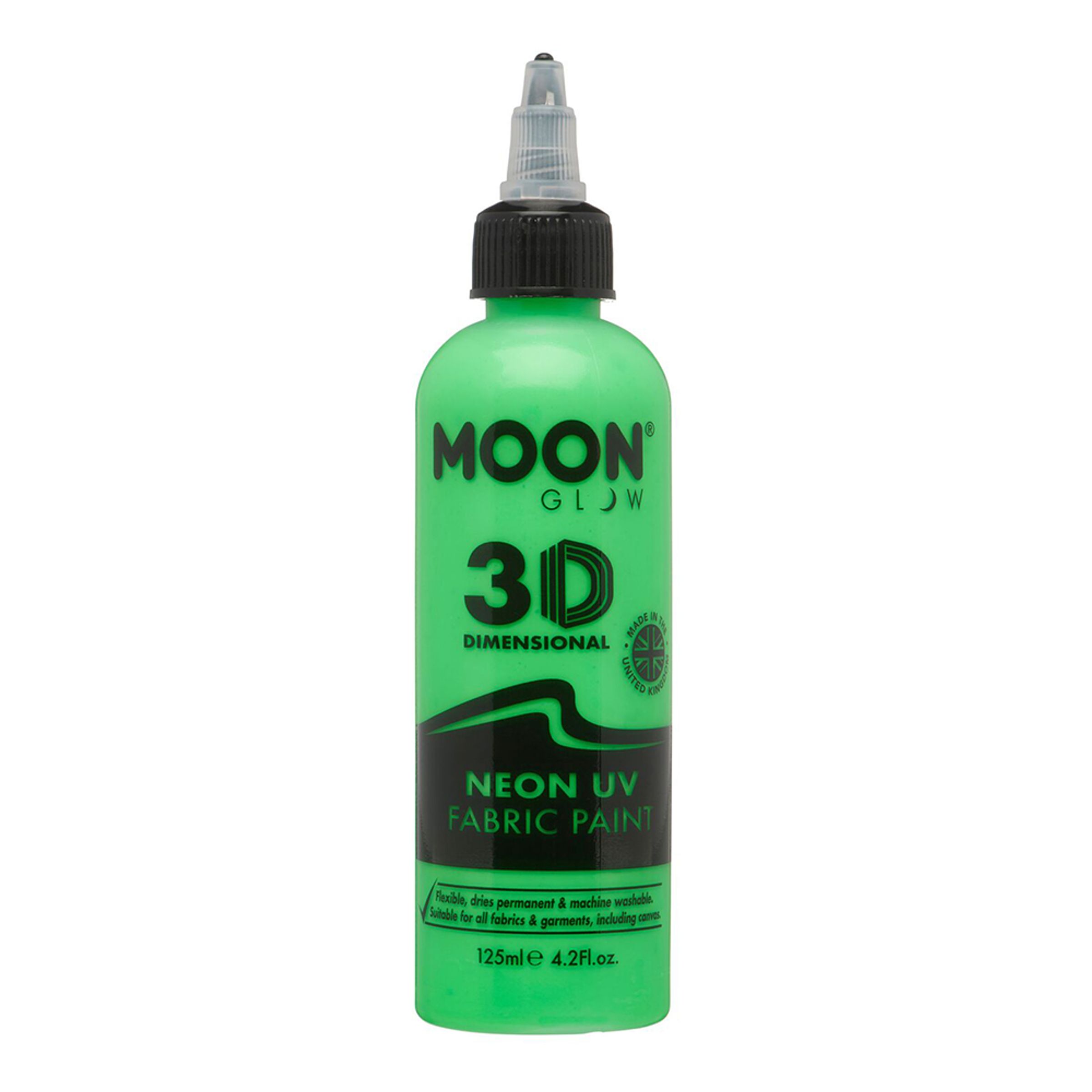 Moon Creations UV Neon Tekstilfarve - 125 ml Grøn