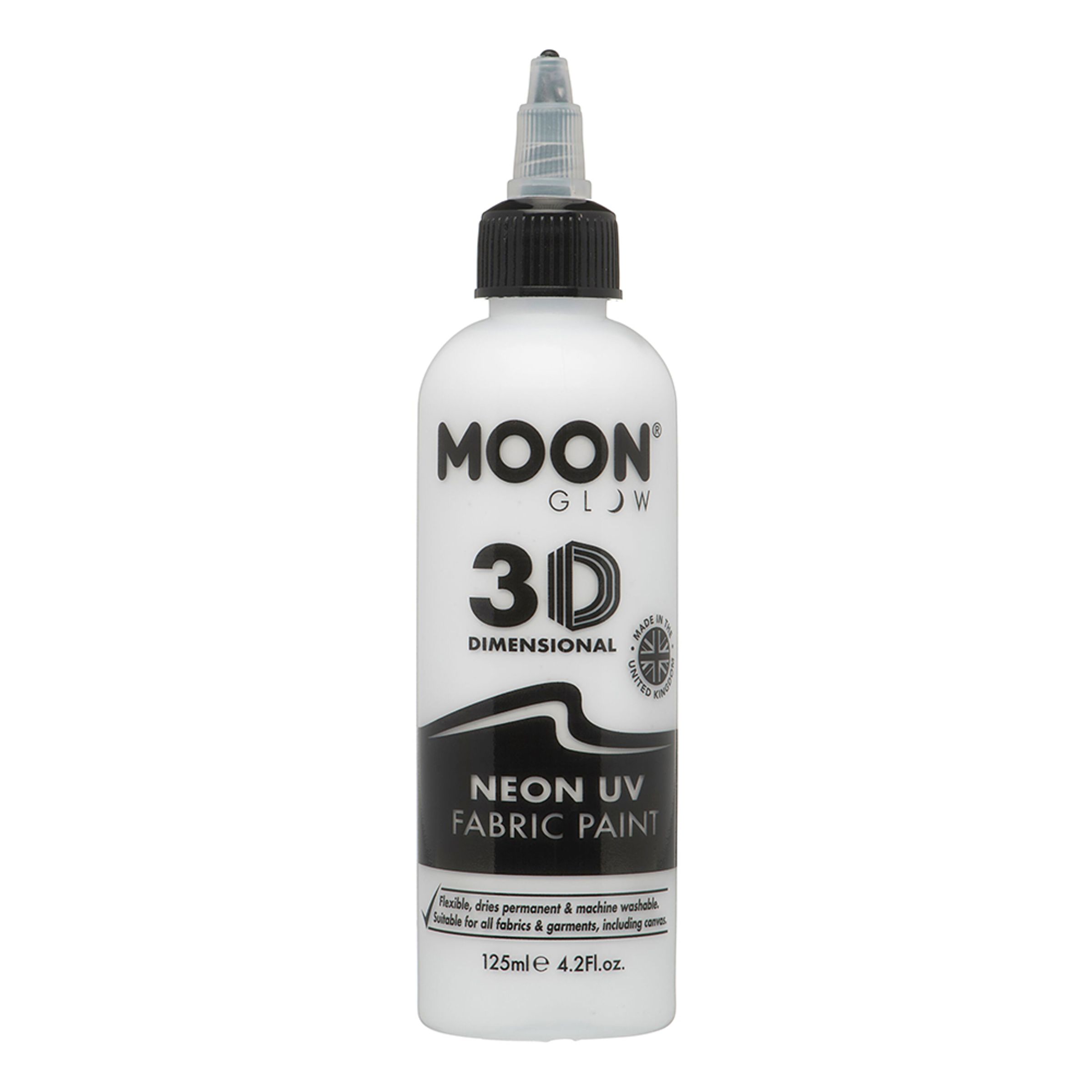Moon Creations UV Neon Tekstilfarve - 125 ml Hvid