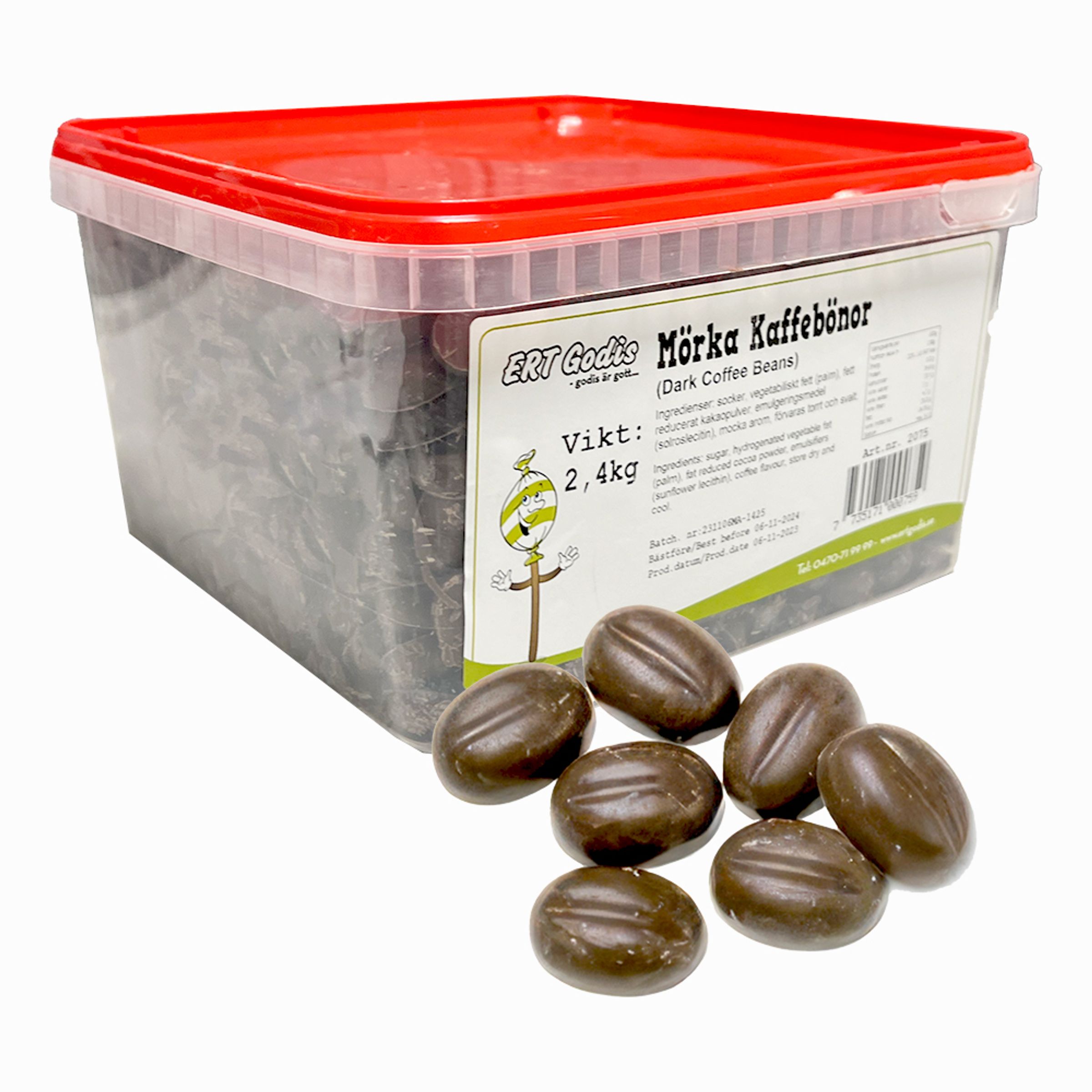 Mörka Kaffebönor Storpack - 2,4 kg | Hem - Godis & Läsk - Godis - Choklad | Party Outlet
